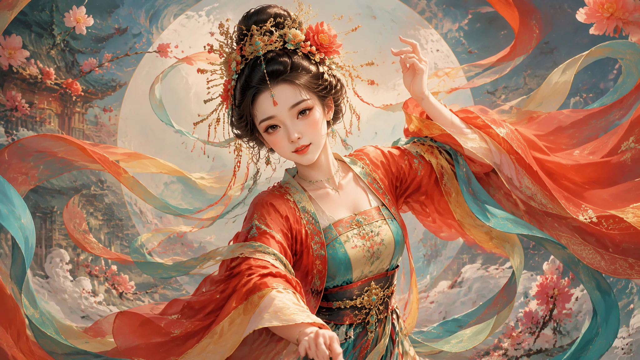 AI绘画古风女侠怎么画？侠女造型的衣袂与剑意