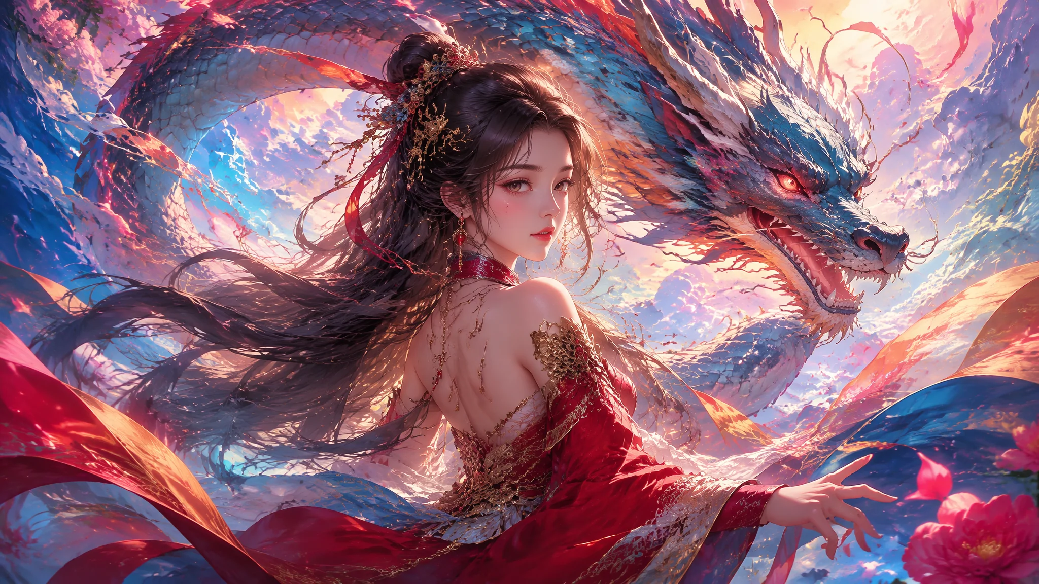 龙之少女AI绘画怎么画？奇幻角色的鳞片与气质