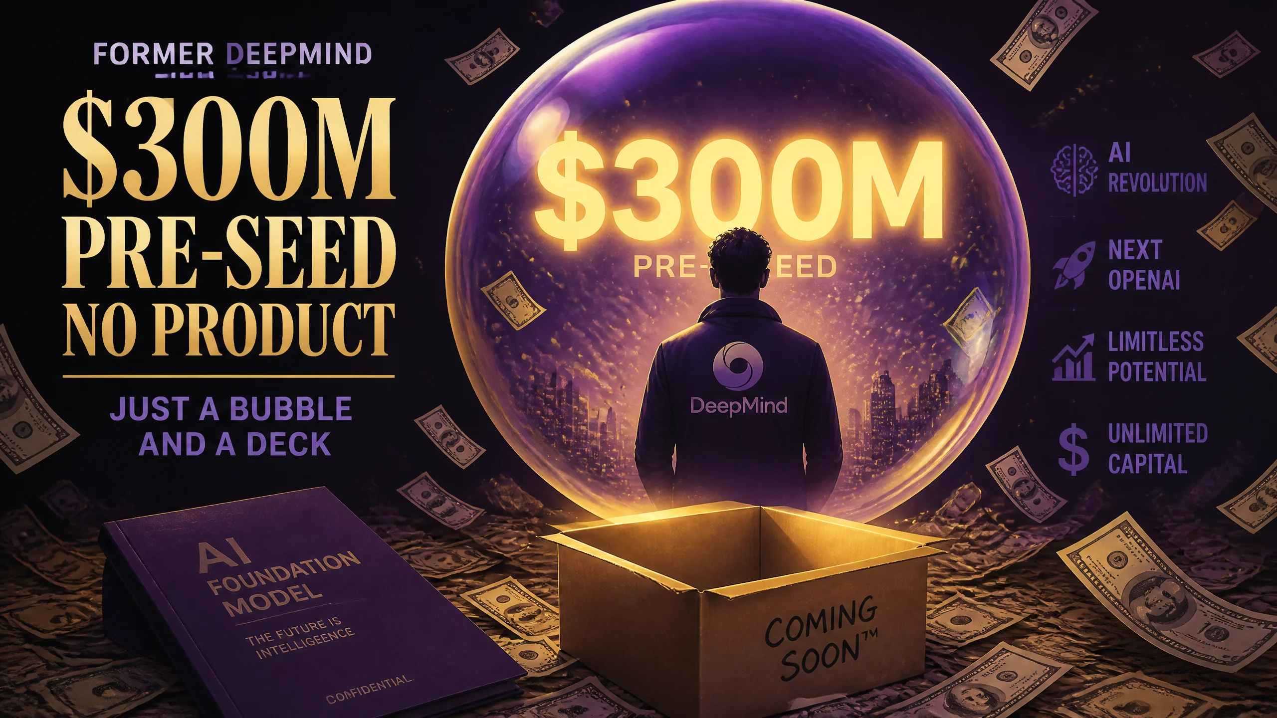 前DeepMind研究员产品没出就拿3亿美元种子轮：泡沫新顶点
