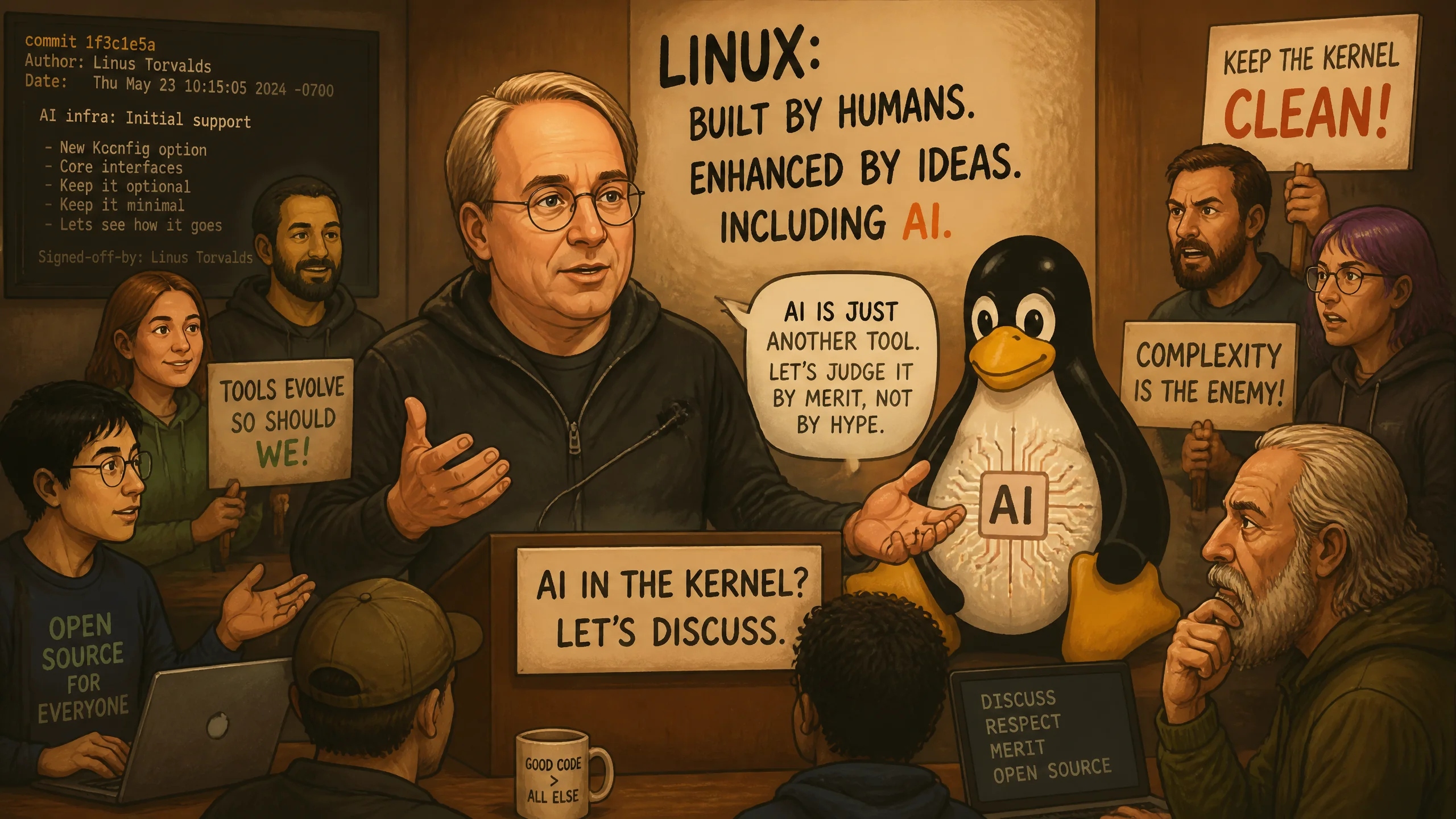 Linus Torvalds公开挺AI进Linux：开源社区吵翻天的真相
