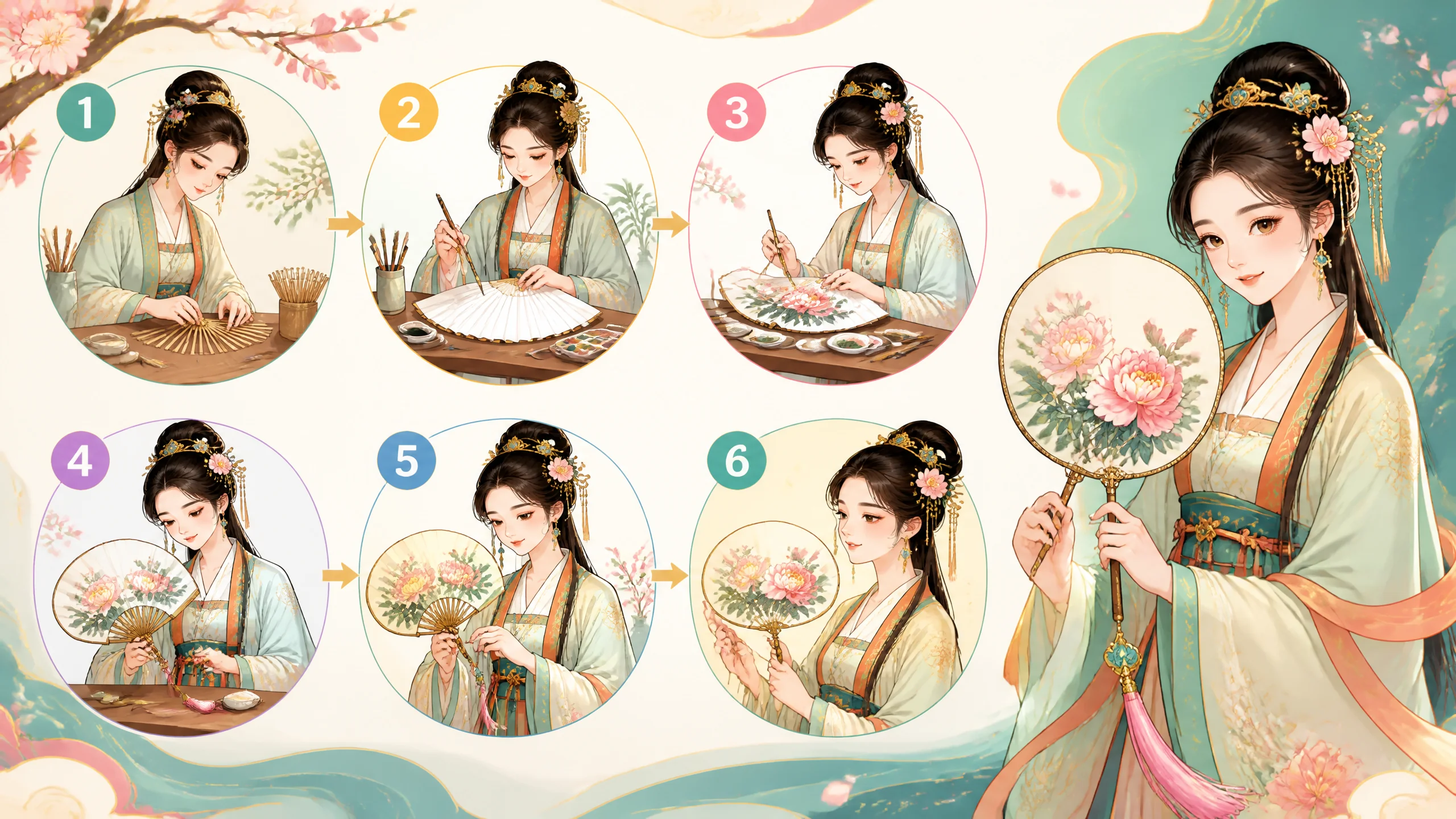 AI绘画古风白衣女怎么画？白衣古风人像出图