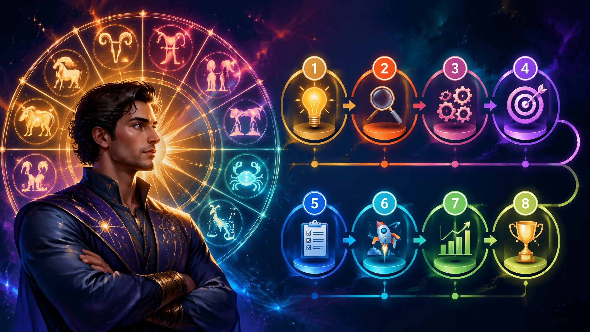 AI绘画十二星座帅哥怎么画？星座男角出图
