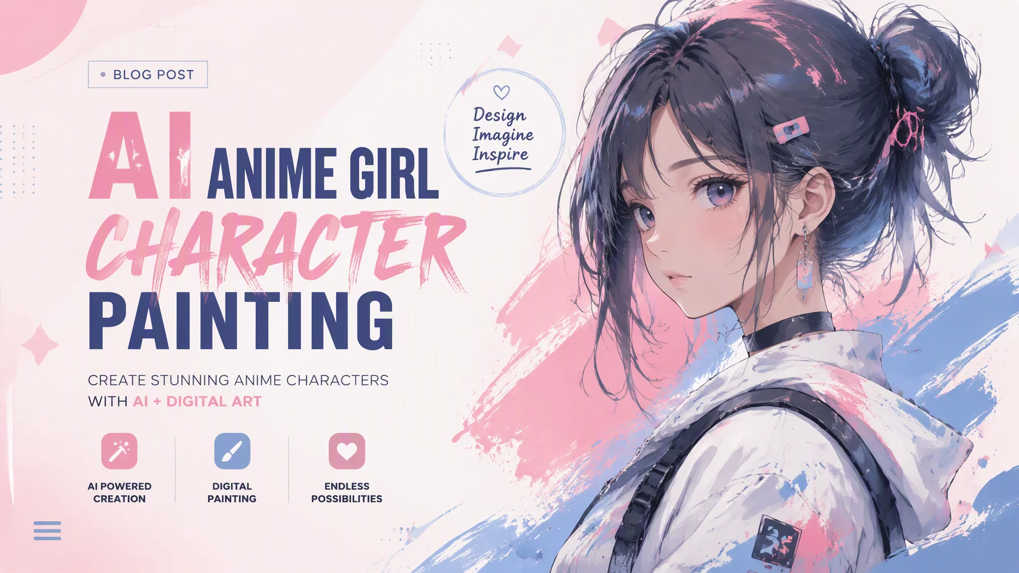 AI可爱女孩绘画进阶：萌系少女与甜美风格的人物角色视觉设计