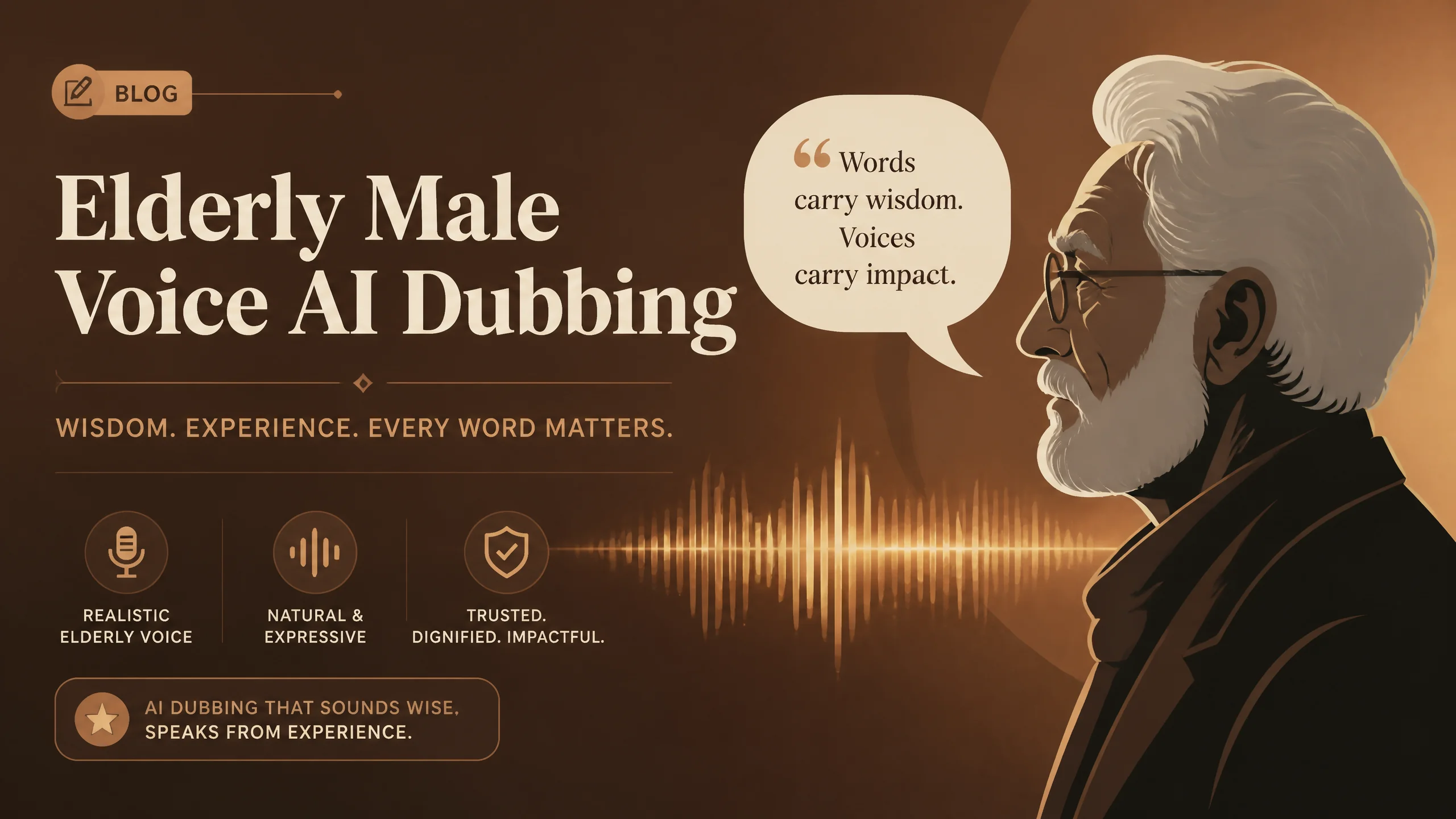 AI老头配音怎么做？老年男声的沧桑感与气息处理