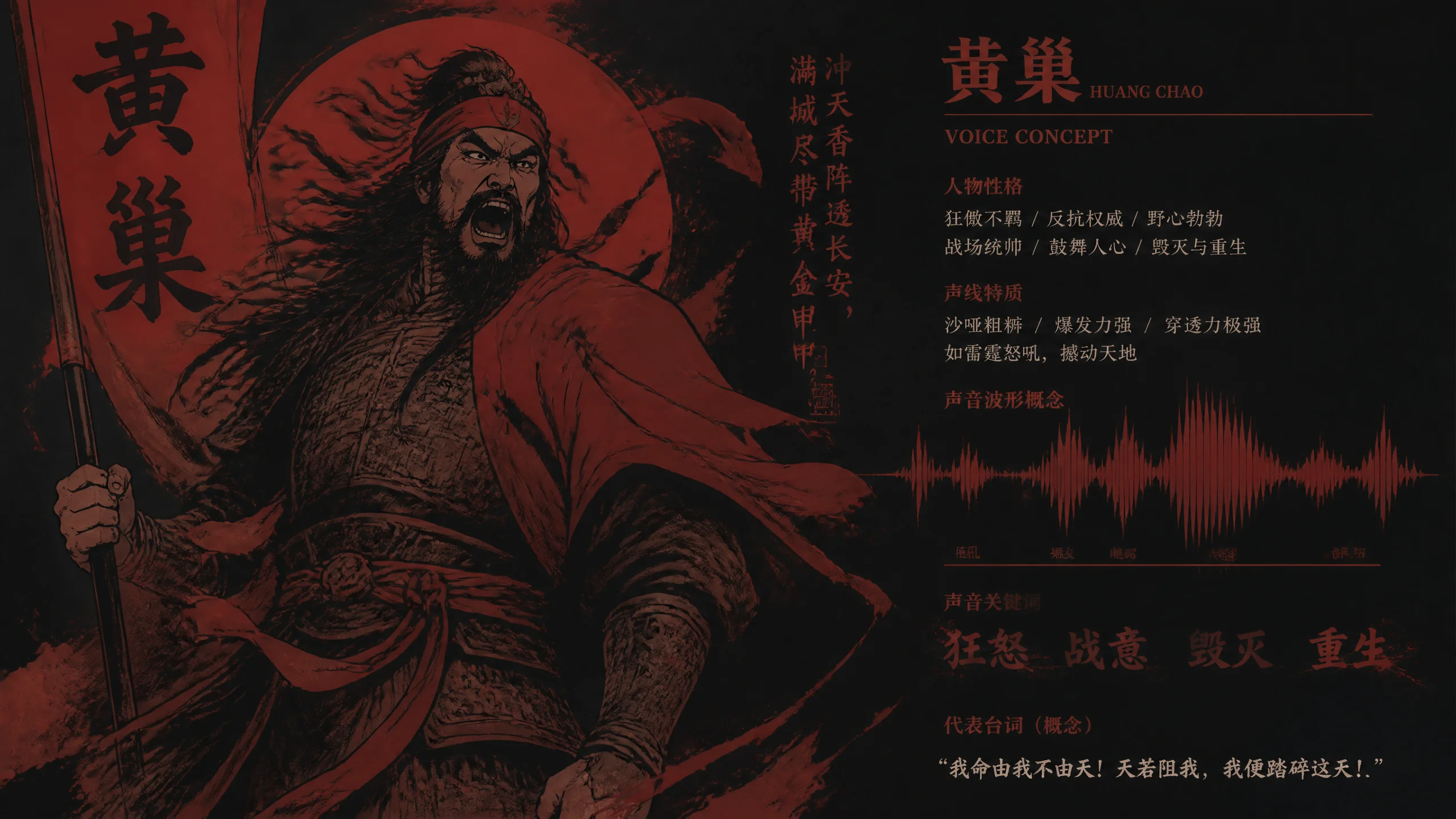 黄巢AI配音怎么调？叛将狂放音色