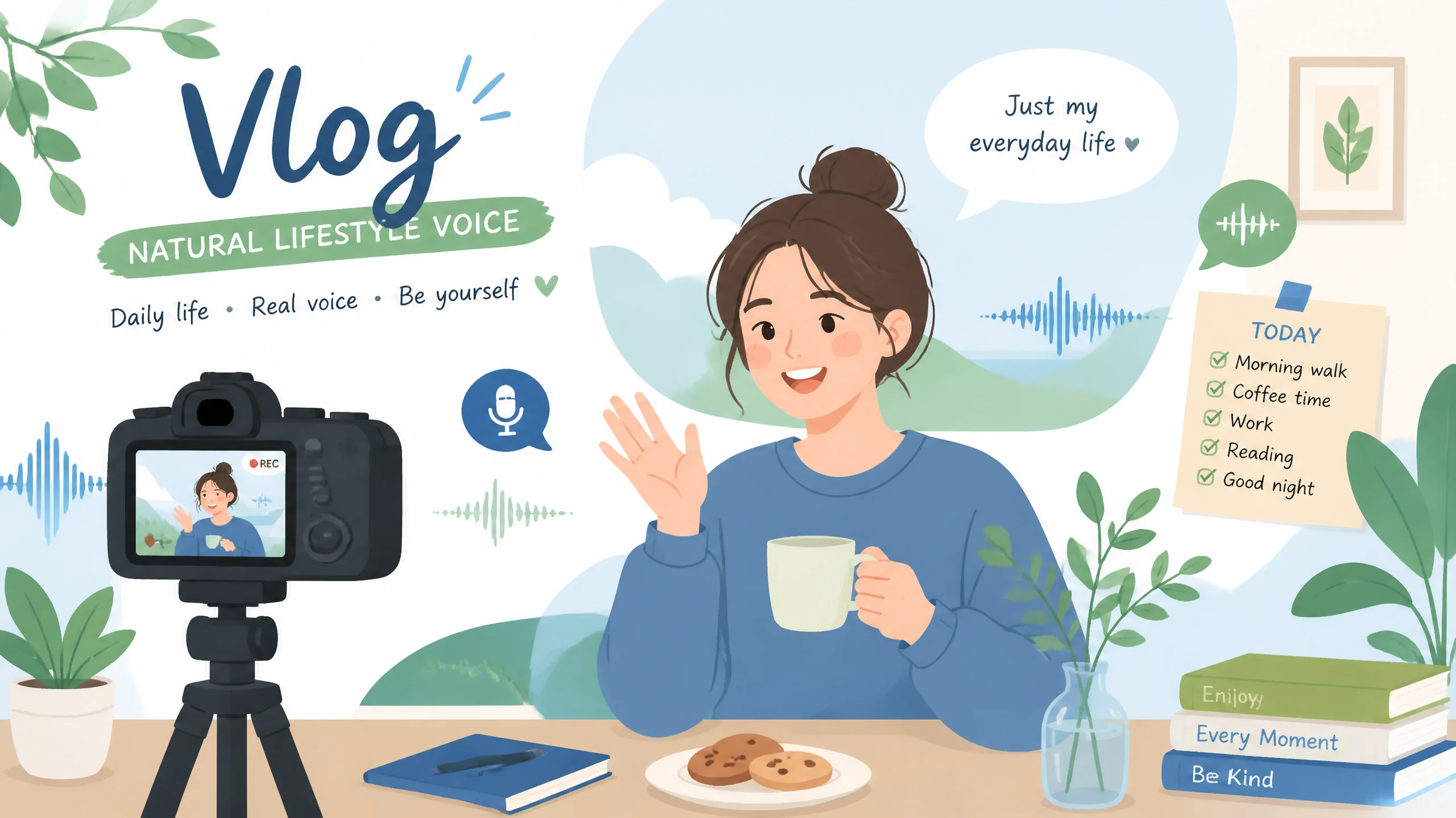 vlog AI配音怎么调？自然生活感