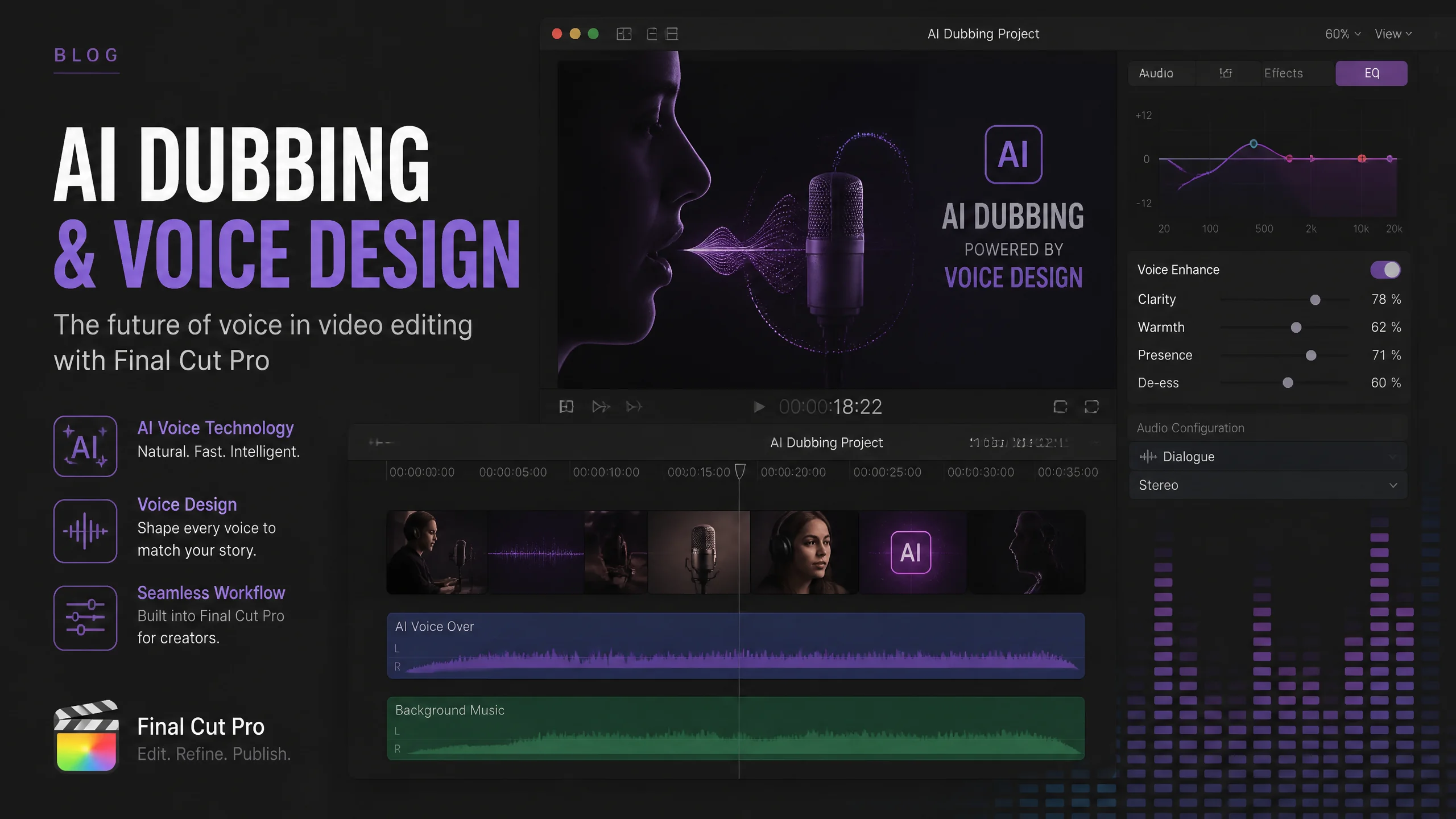 fcpx ai配音难不难？把音色调到不违和的实操心得