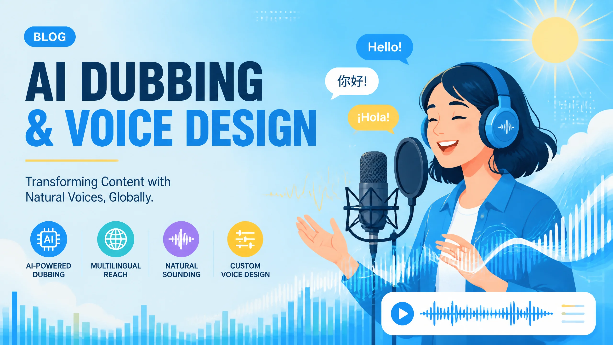 晴朗Ai配音用什么音色好？几个实测能打的声线方向