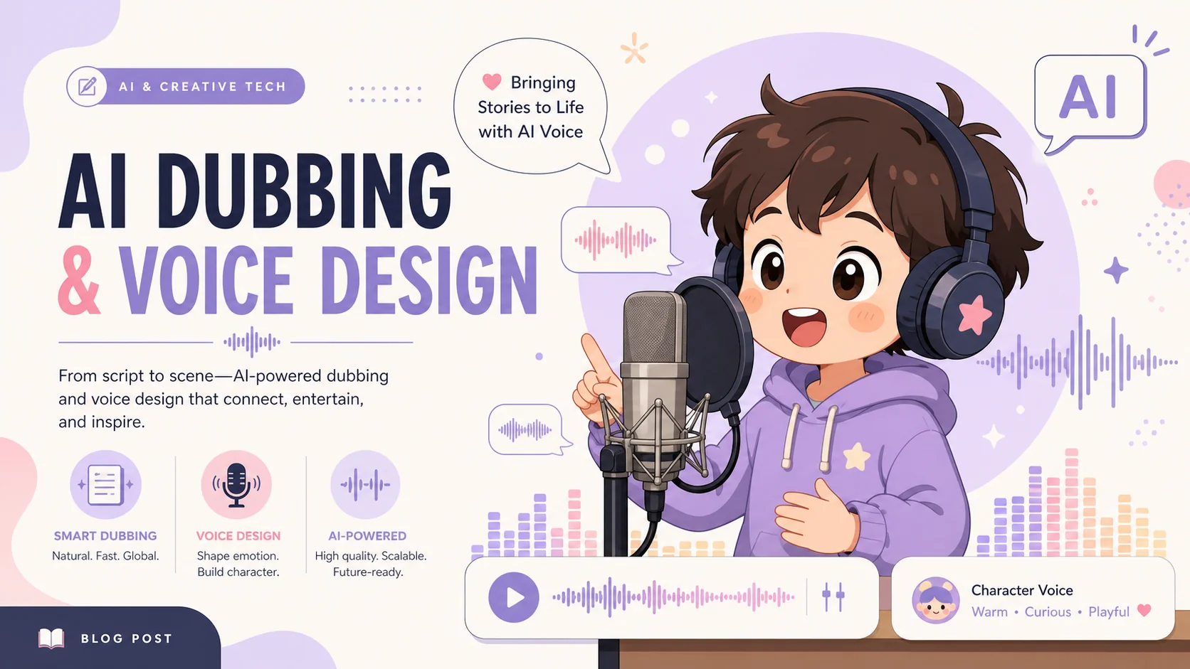 视频里的小孩ai配音怎么做？童声音色调参避坑