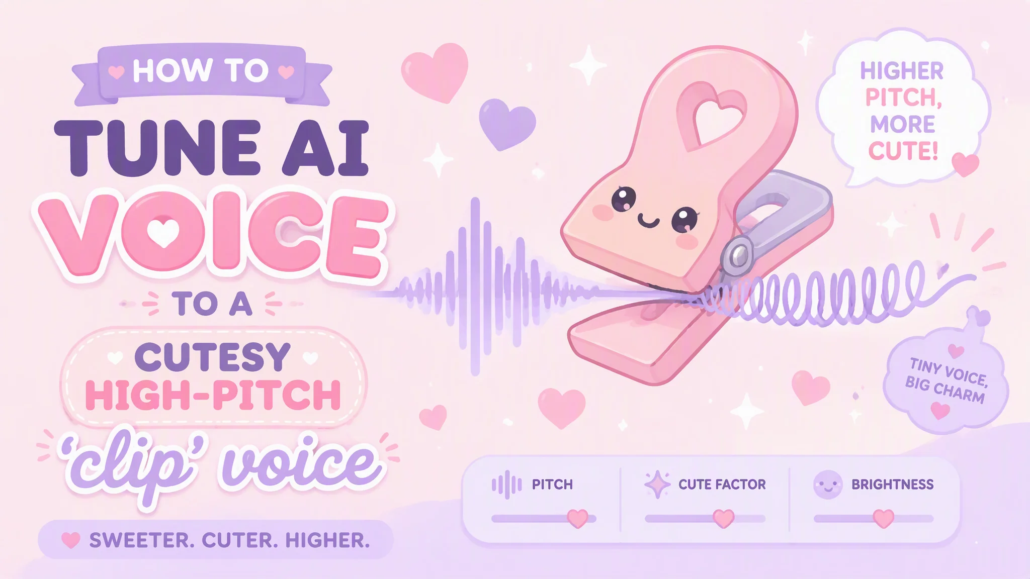 ai夹子配音怎么调？做出夹子音和装可爱声线的实操