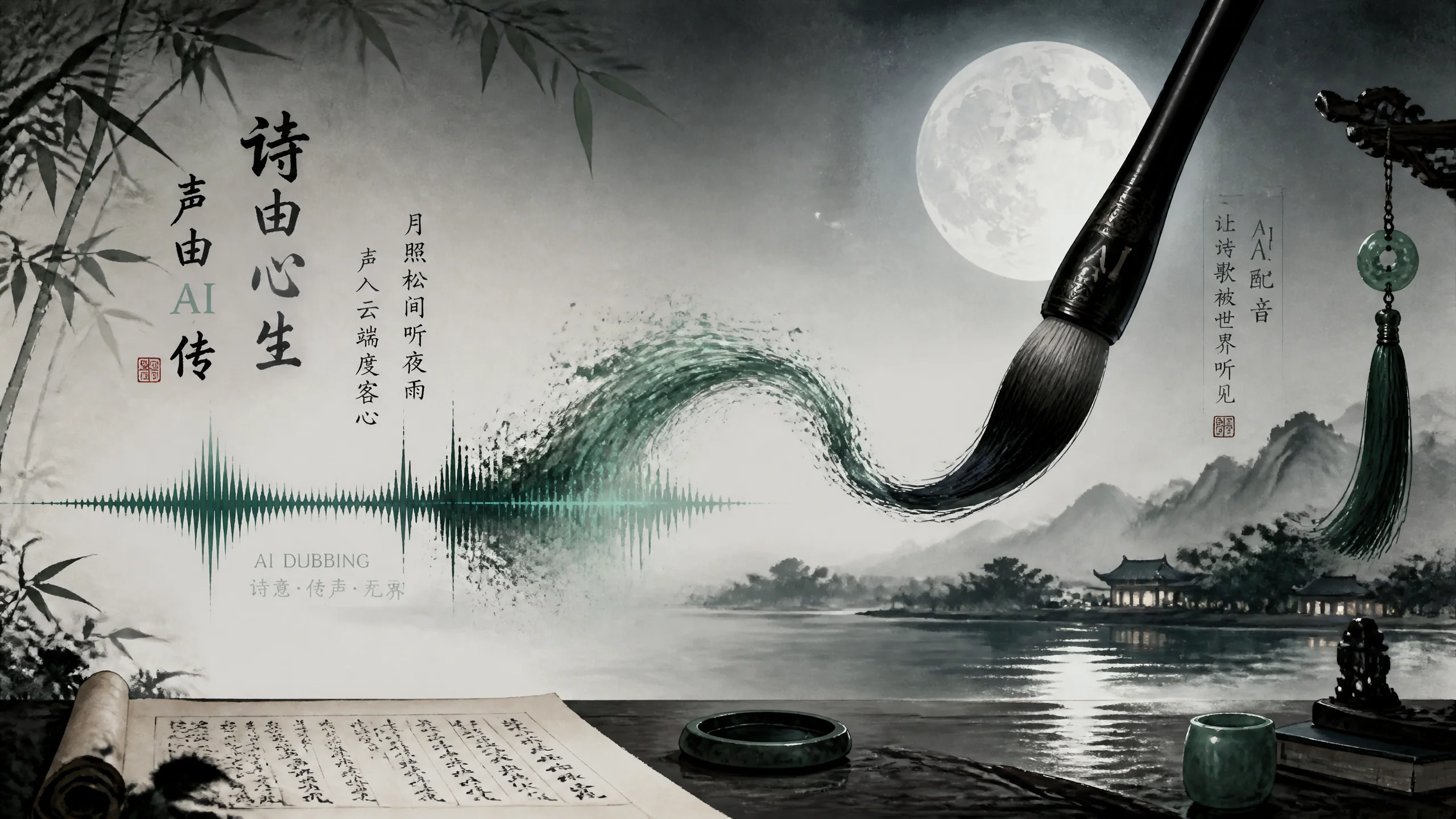 AI给现代诗配音怎么配出意境？诗歌的节奏与留白