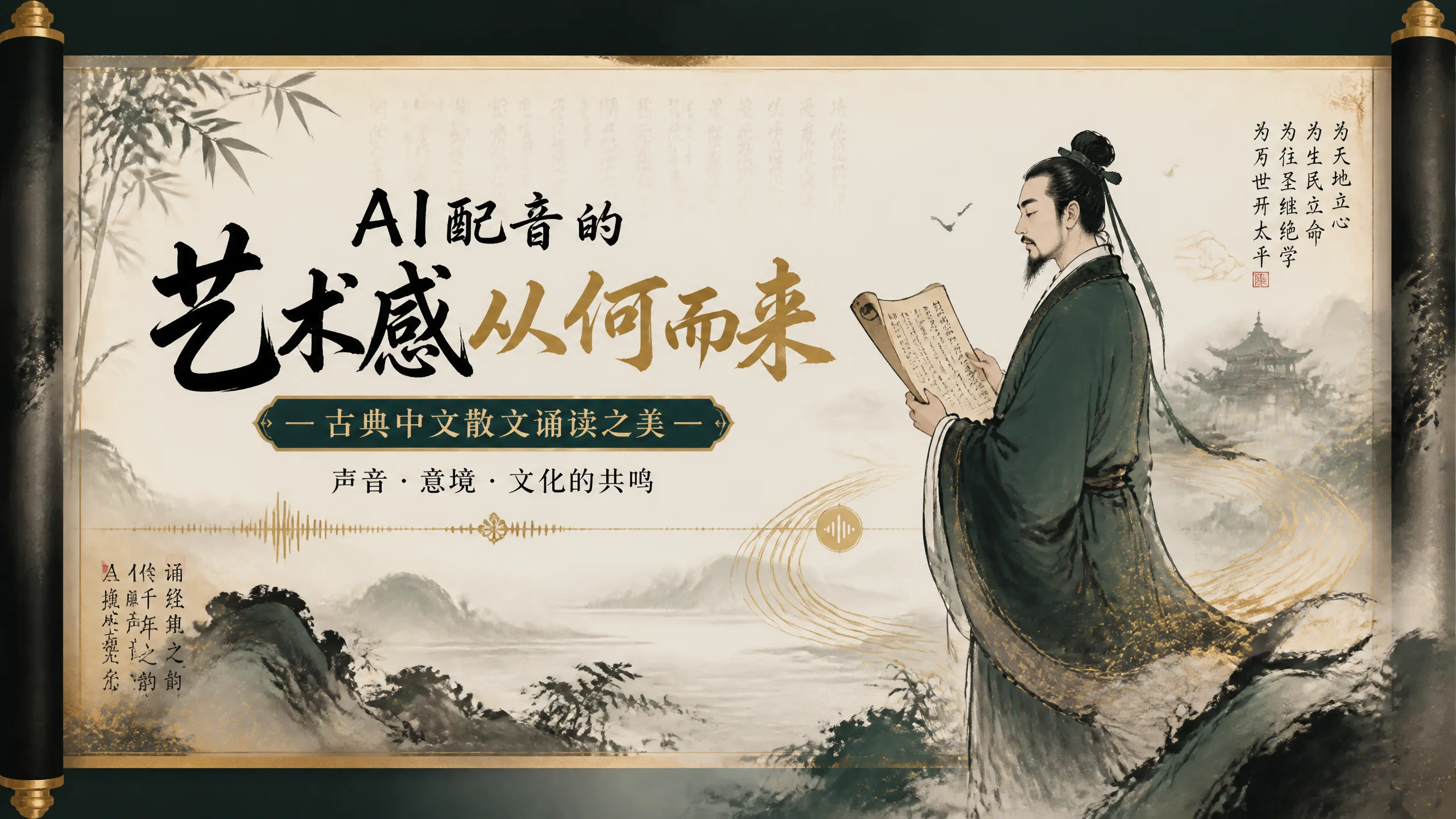 ai配音艺术感从哪来？古文朗诵和经典诵读的实操调参