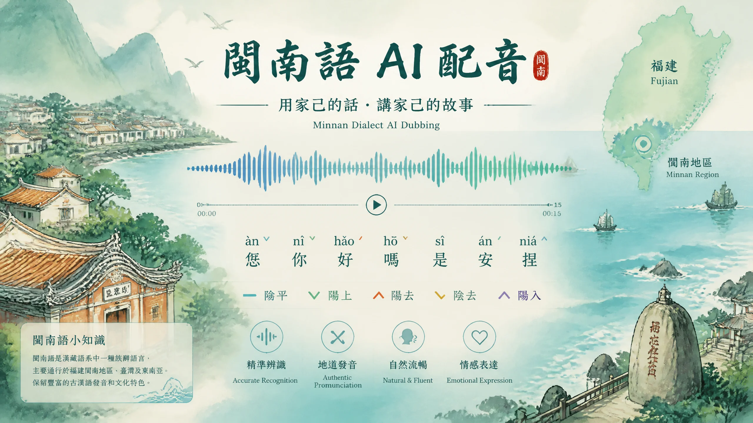 AI做闽南话配音怎么做？闽南方言的发音难点