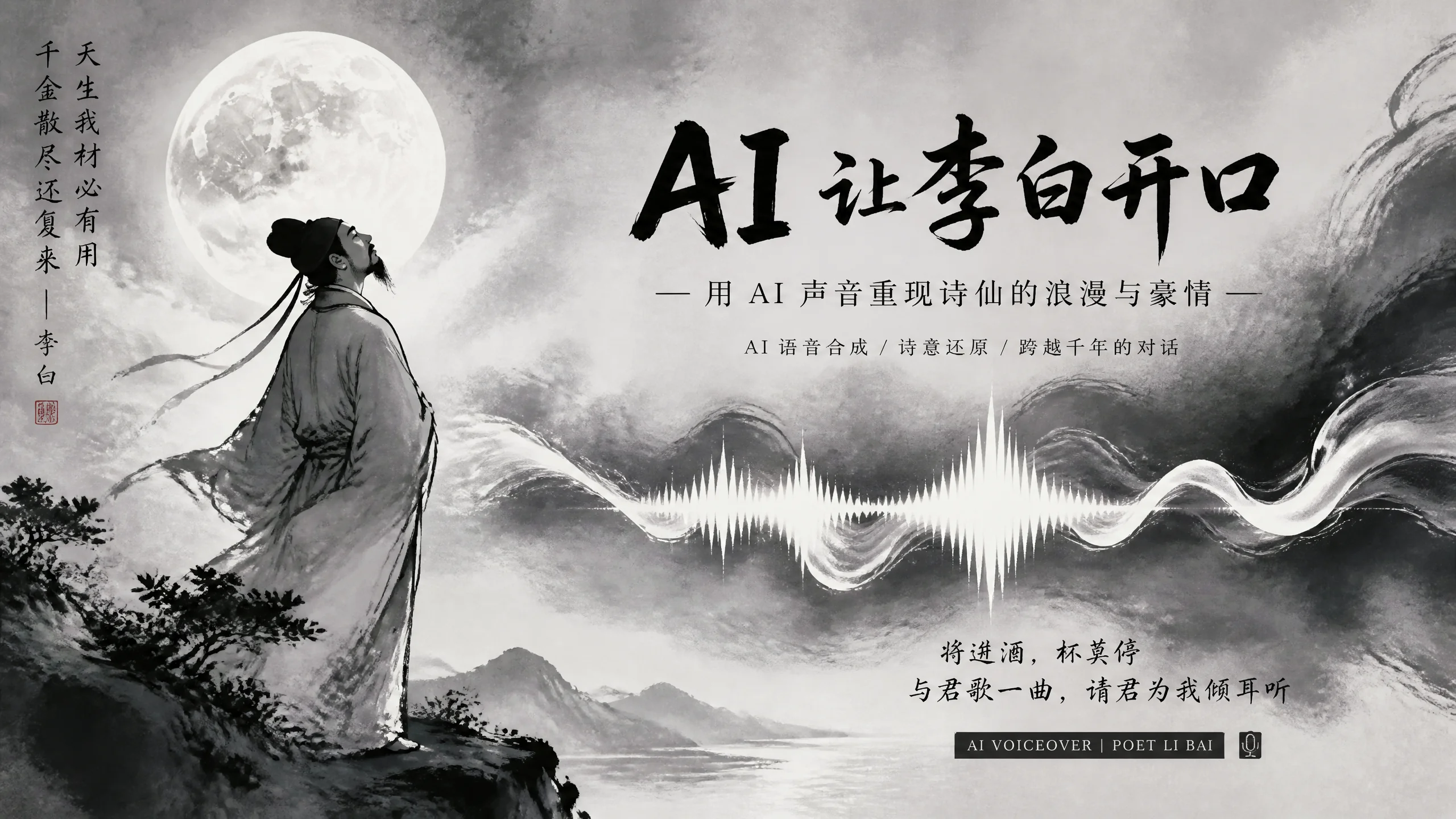 ai李白配音怎么配出诗仙气韵？古风豪迈声线的调参甜区