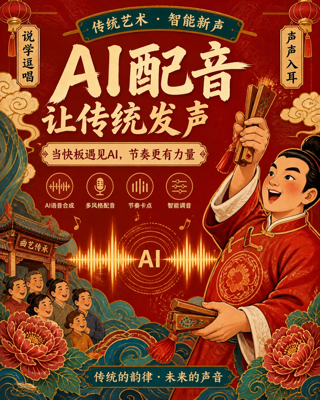 ai配音快板怎么调才有那股脆劲儿？节奏声线的调参甜区与翻车