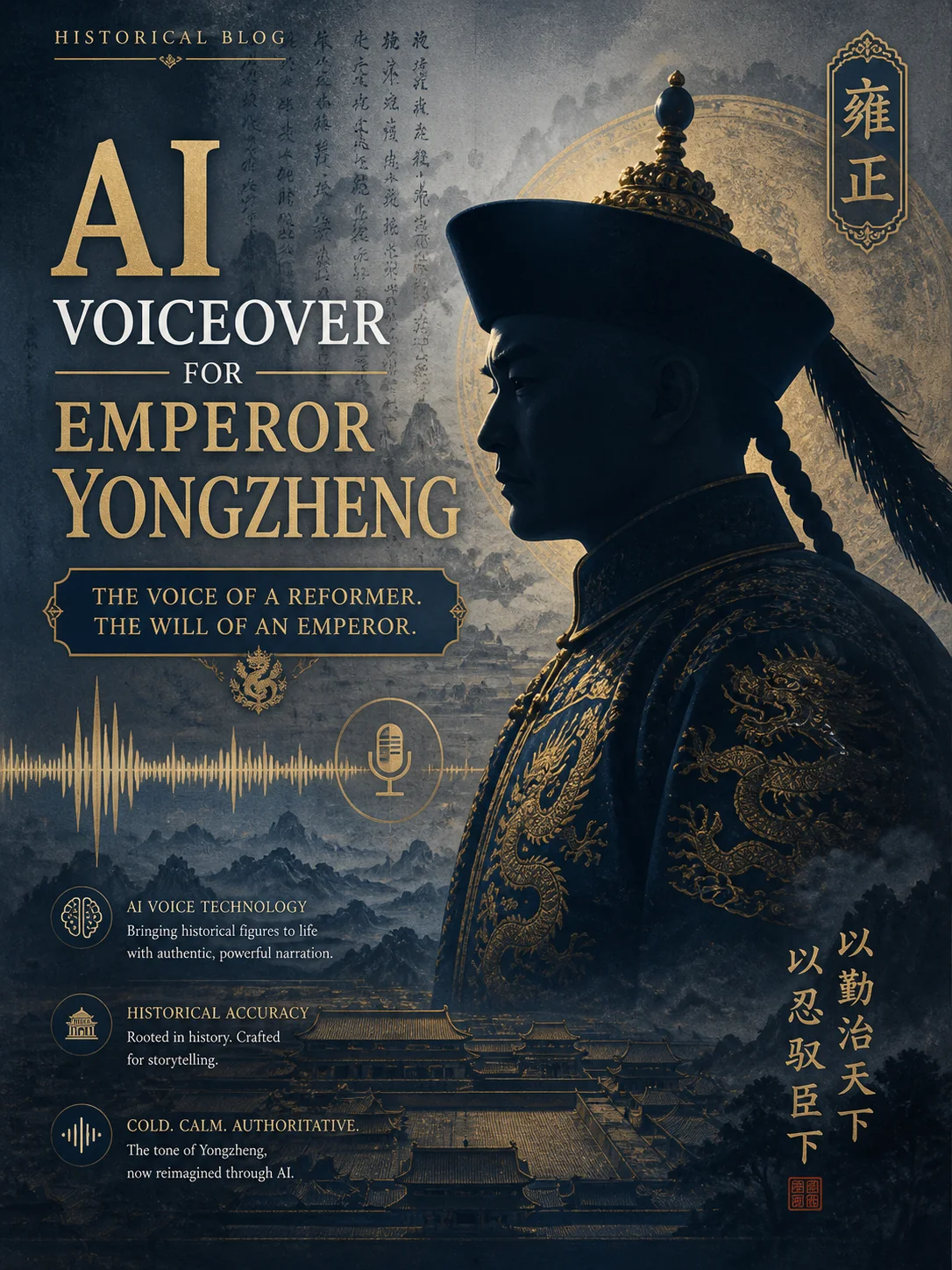 ai配音雍正怎么做才有帝王气？沉稳威严声线的调参甜区与翻车