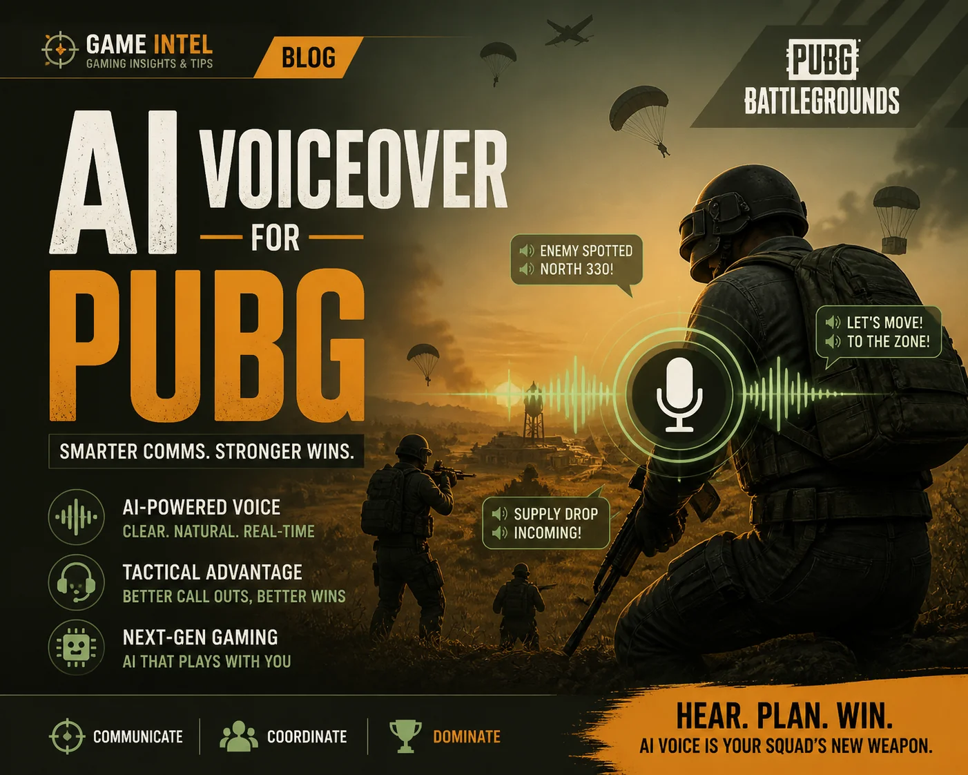 PUBG ai配音怎么调出吃鸡味儿？战术呼叫与紧张感的声线甜区