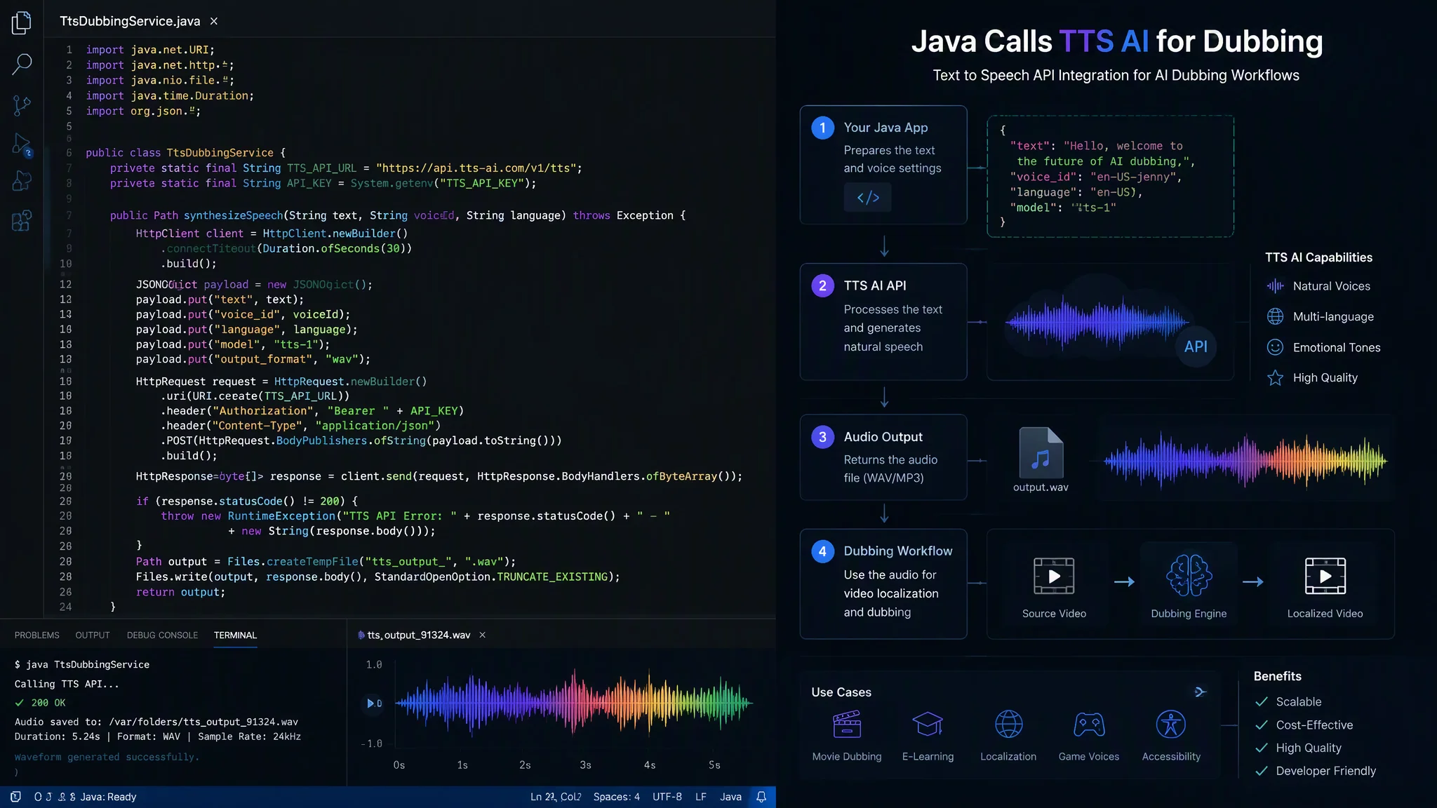 java ai配音怎么做？用Java调TTS接口生成配音的实测