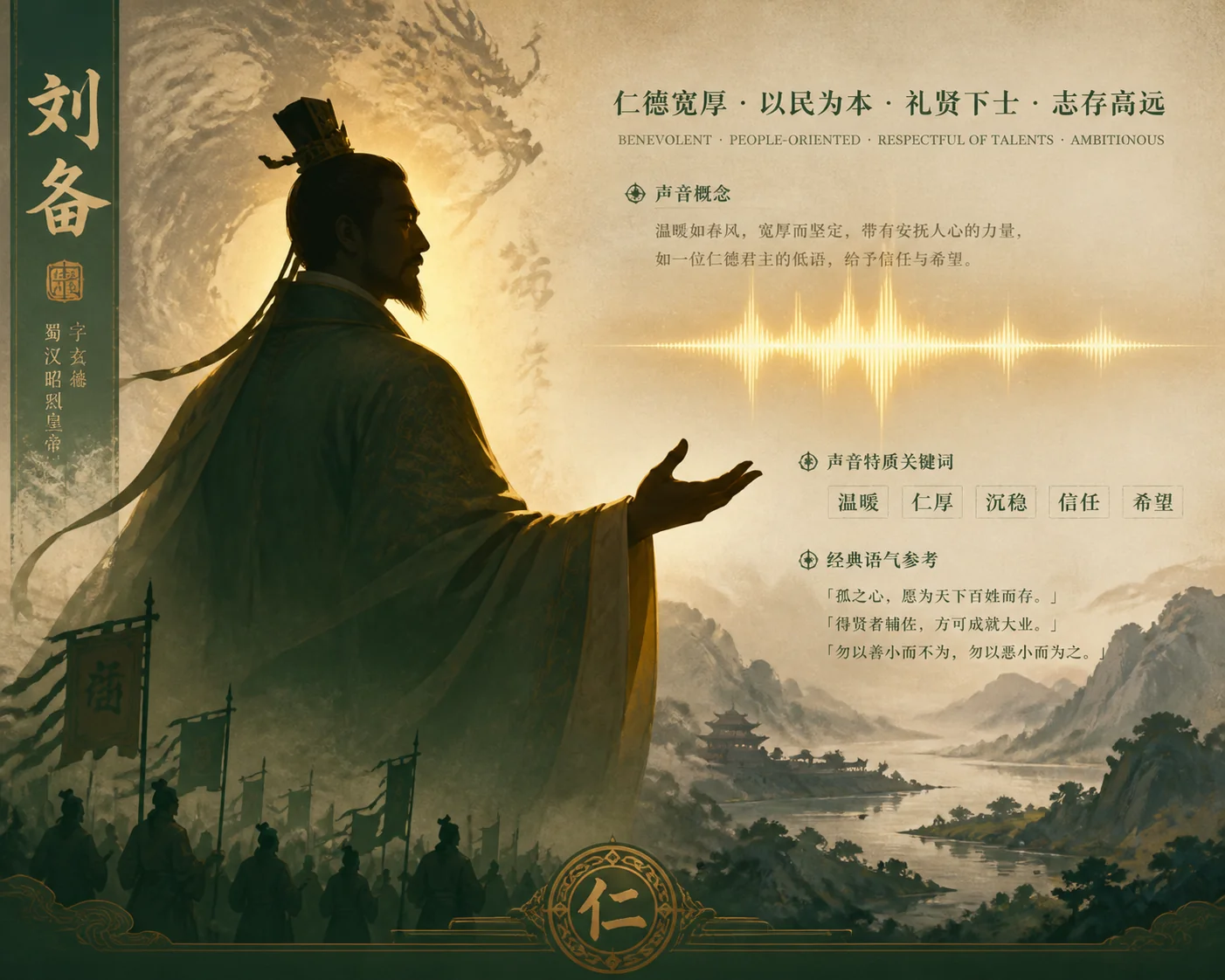 刘备配音ai怎么不假仁假义？仁君声线与宽厚语调调参实测