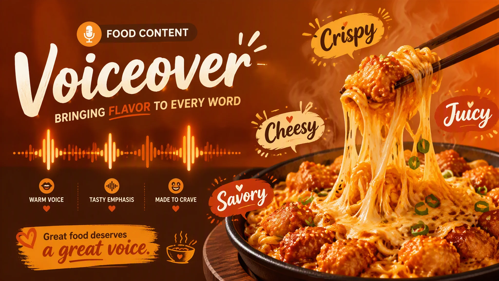 AI配音食物内容怎么做？美食视频的馋人声线和节奏