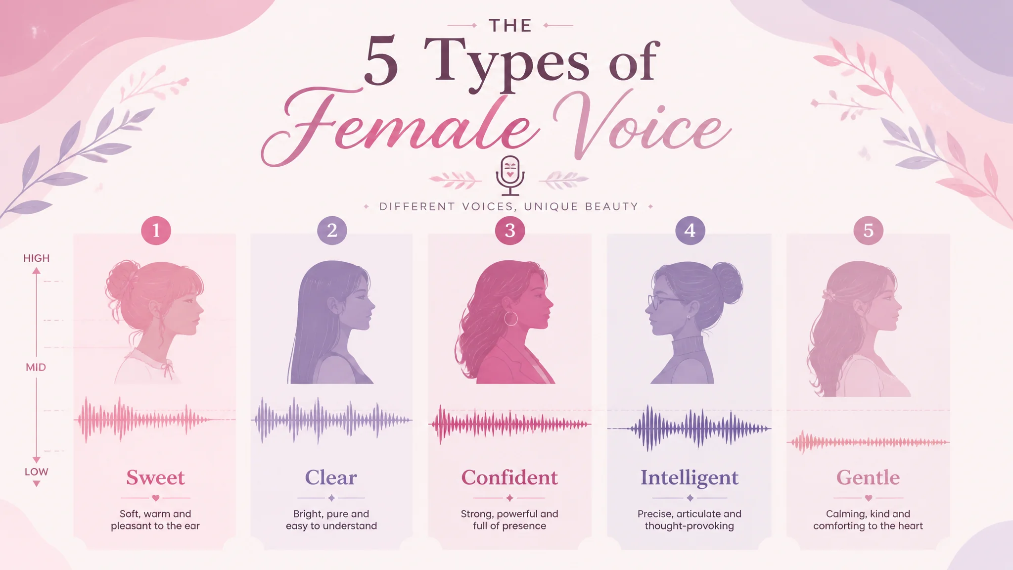 女生配音AI怎么做？不同类型女声的声线和参数