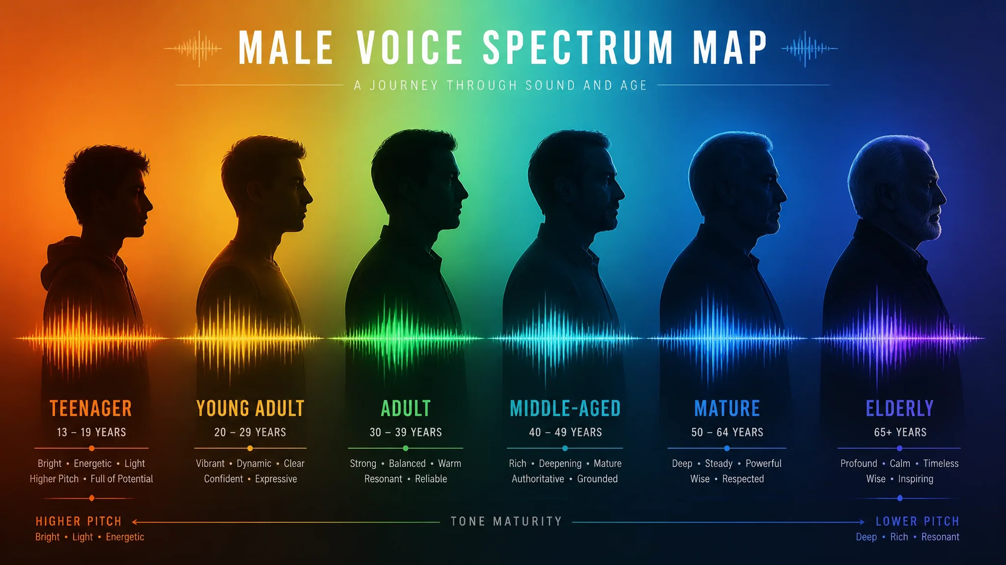 AI男人配音怎么选？男声库的声线地图