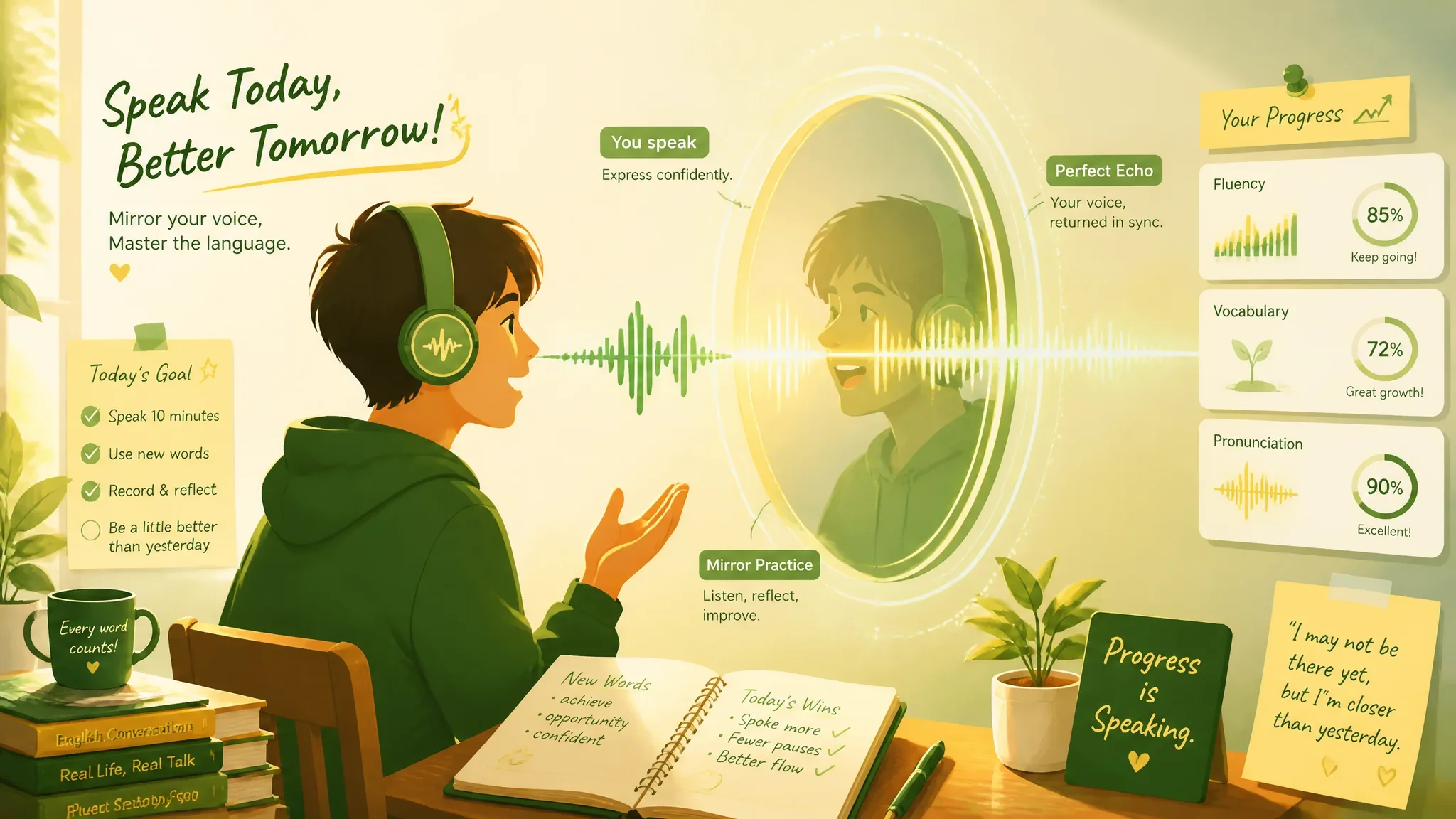 AI配音跟读怎么练？口语学习的镜像练习