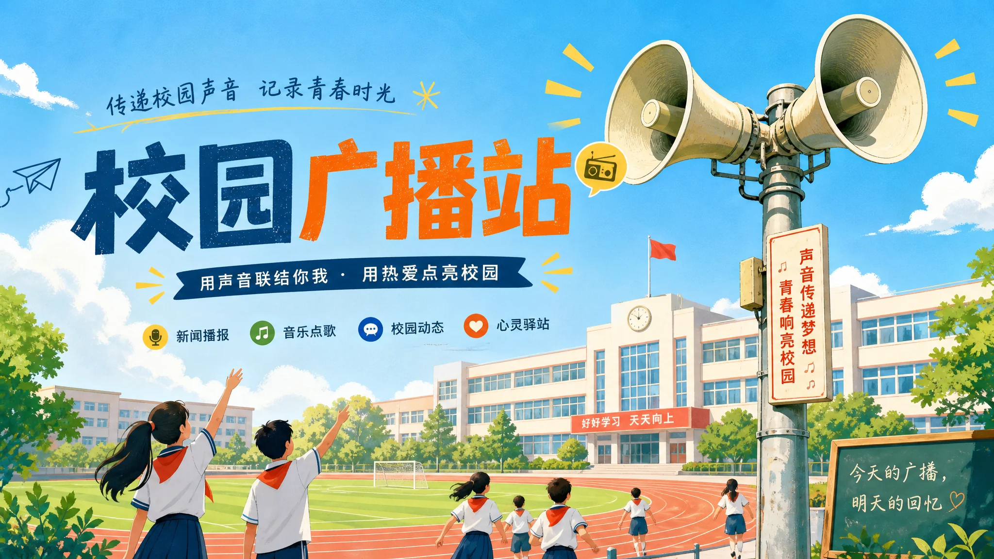 AI学校配音怎么做？校园广播的青春声线