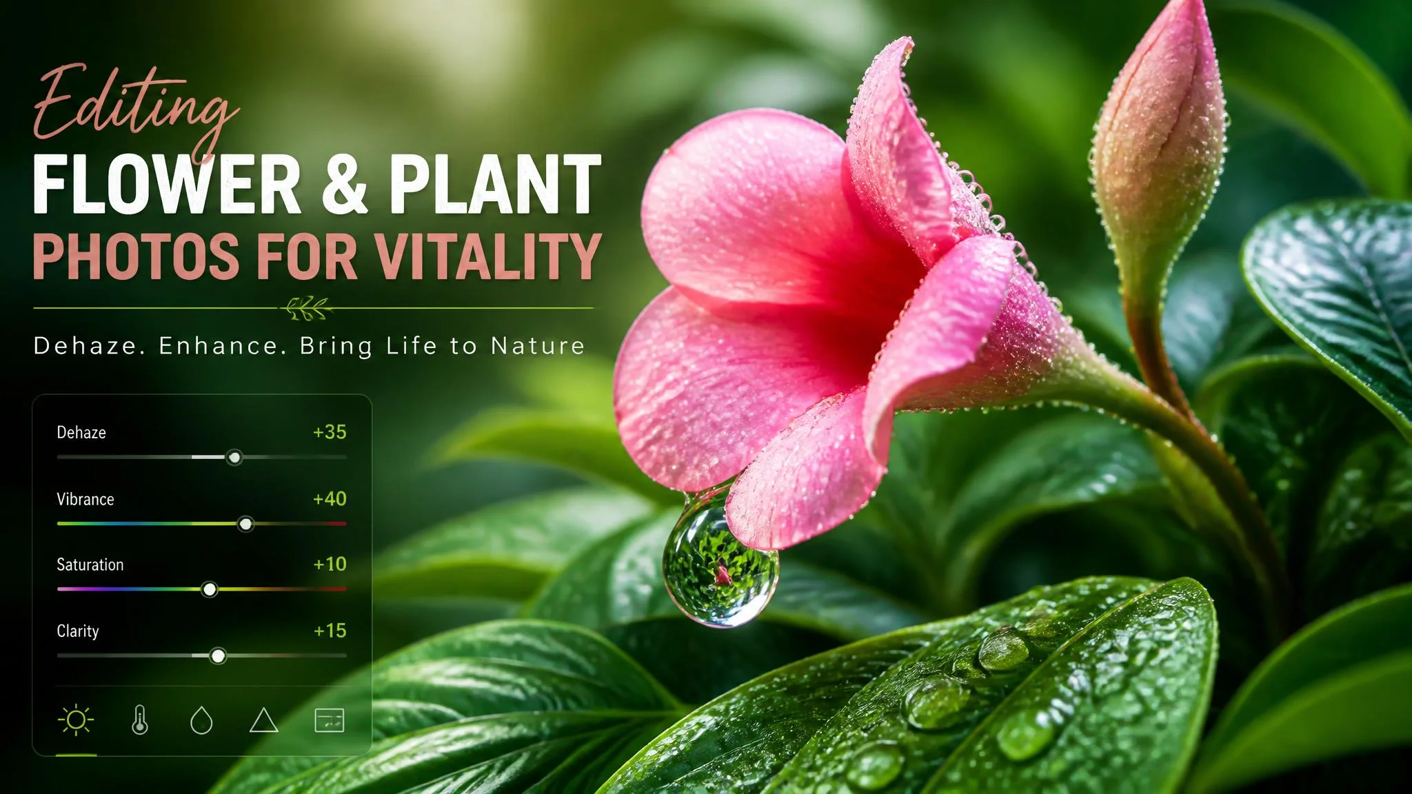 花草修图：植物照片的生机感与通透感修法