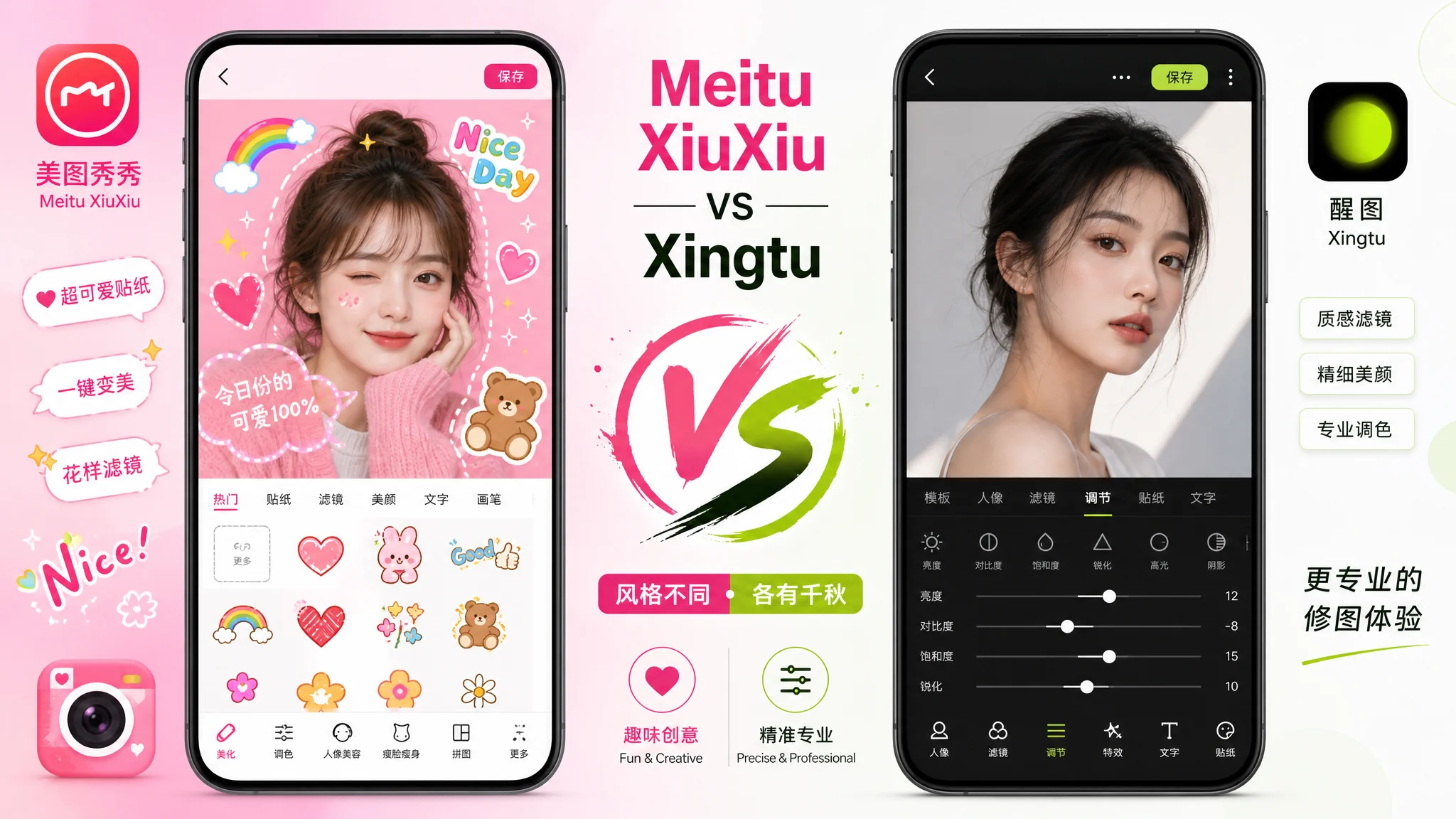 AI修图美图秀秀与醒图怎么选
