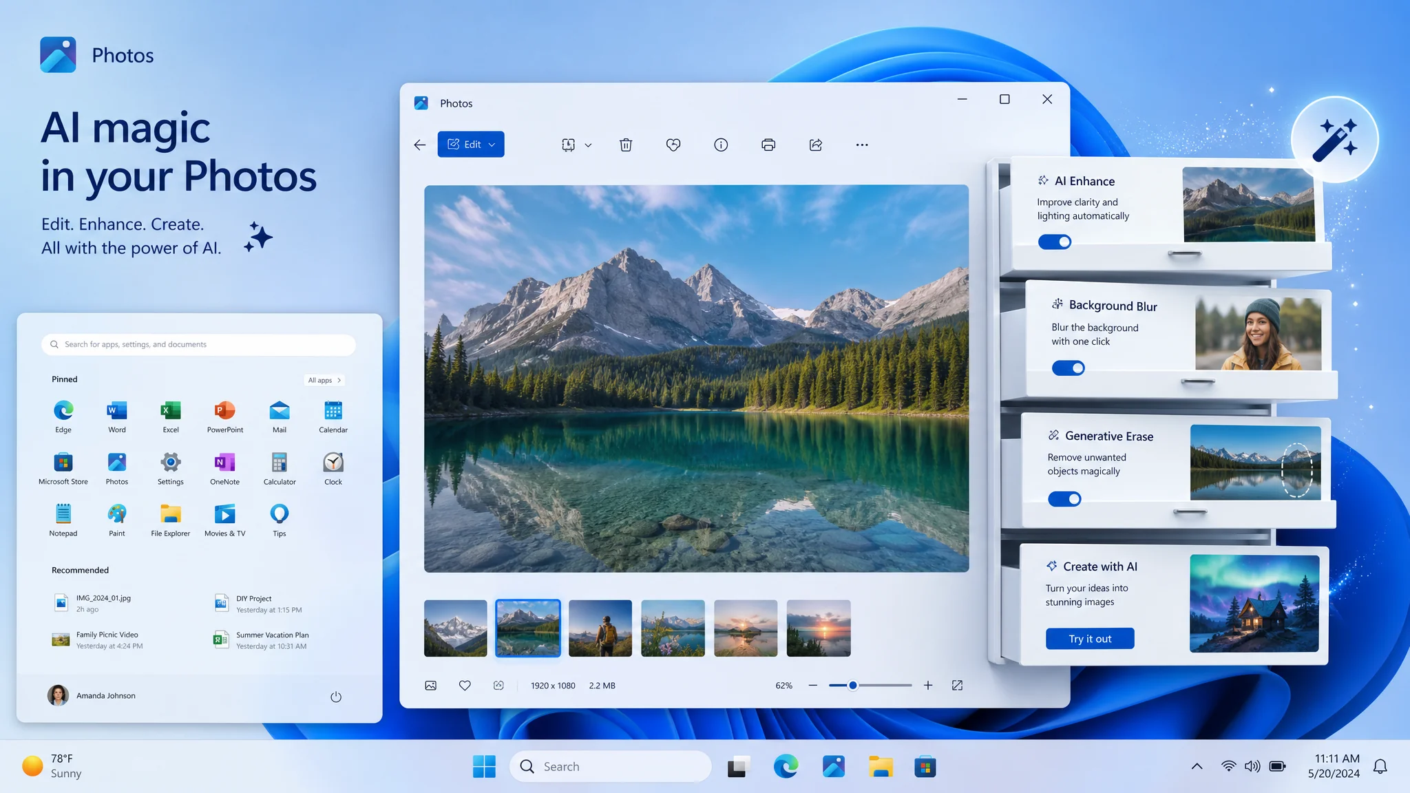 Windows自带AI修图：系统级工具的隐藏能力
