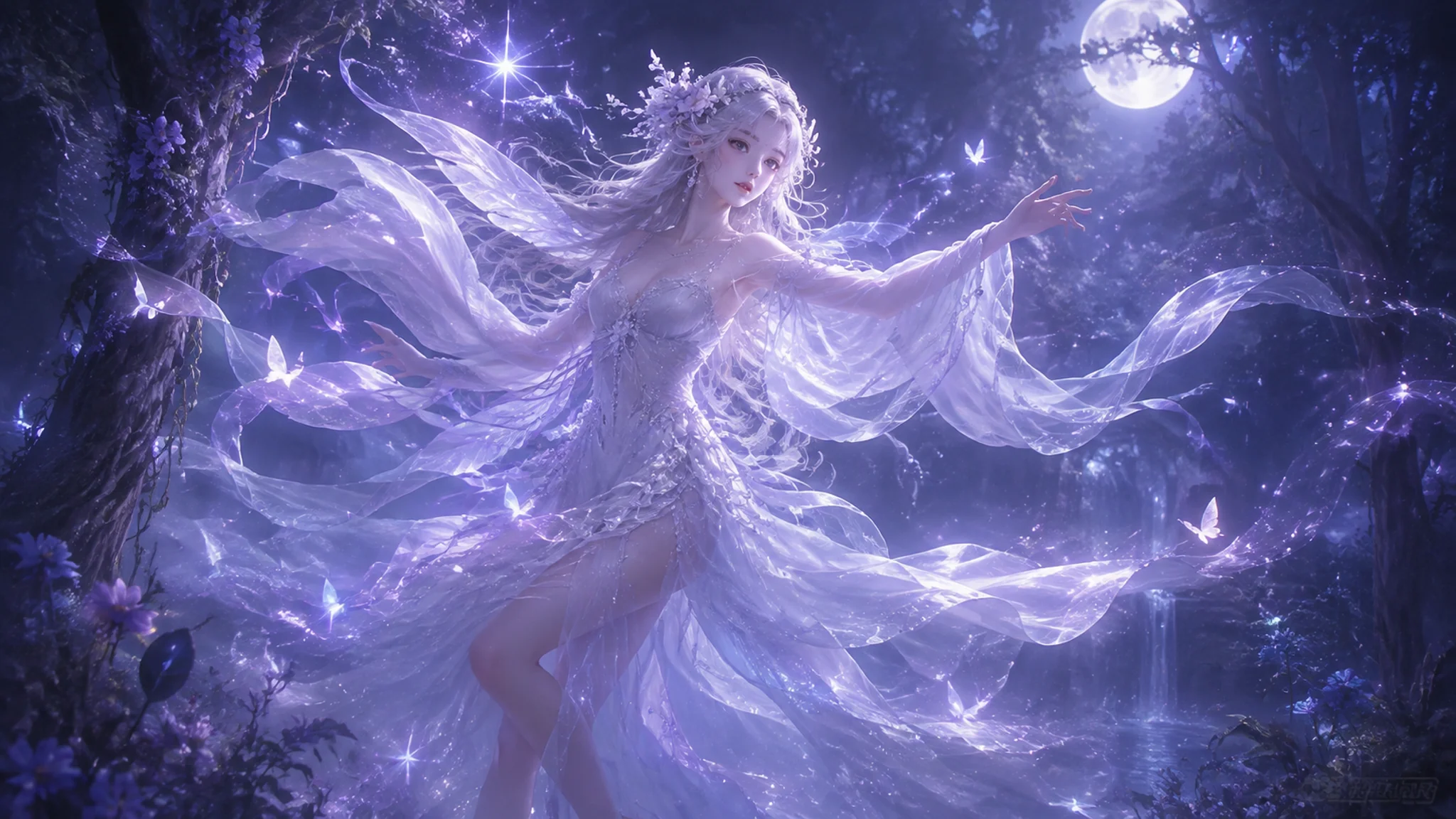 仙女风AI修图：纱裙与星光的修图配方