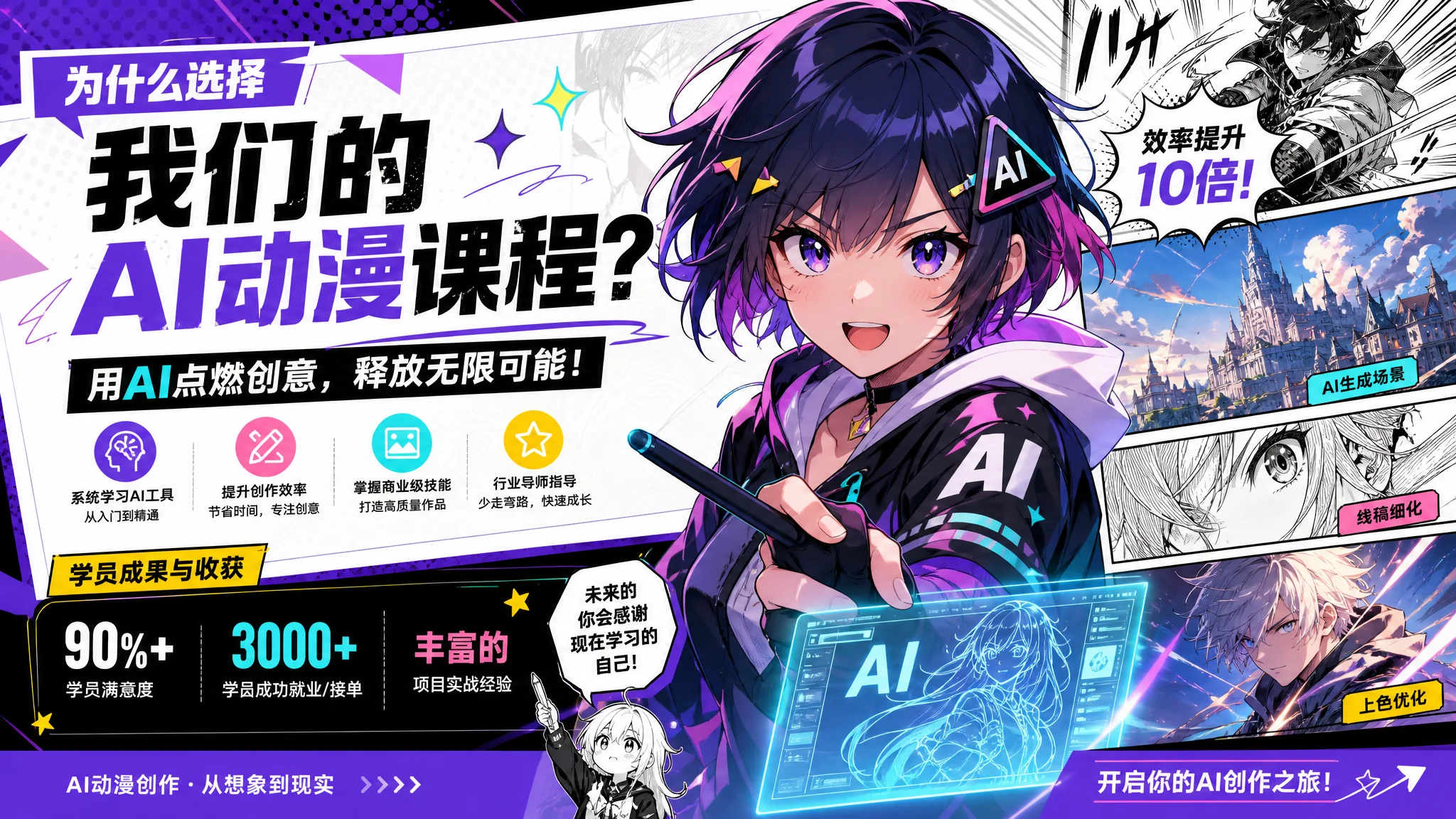 AI动漫培训学什么才值学费？动漫向AI课的挑选实录