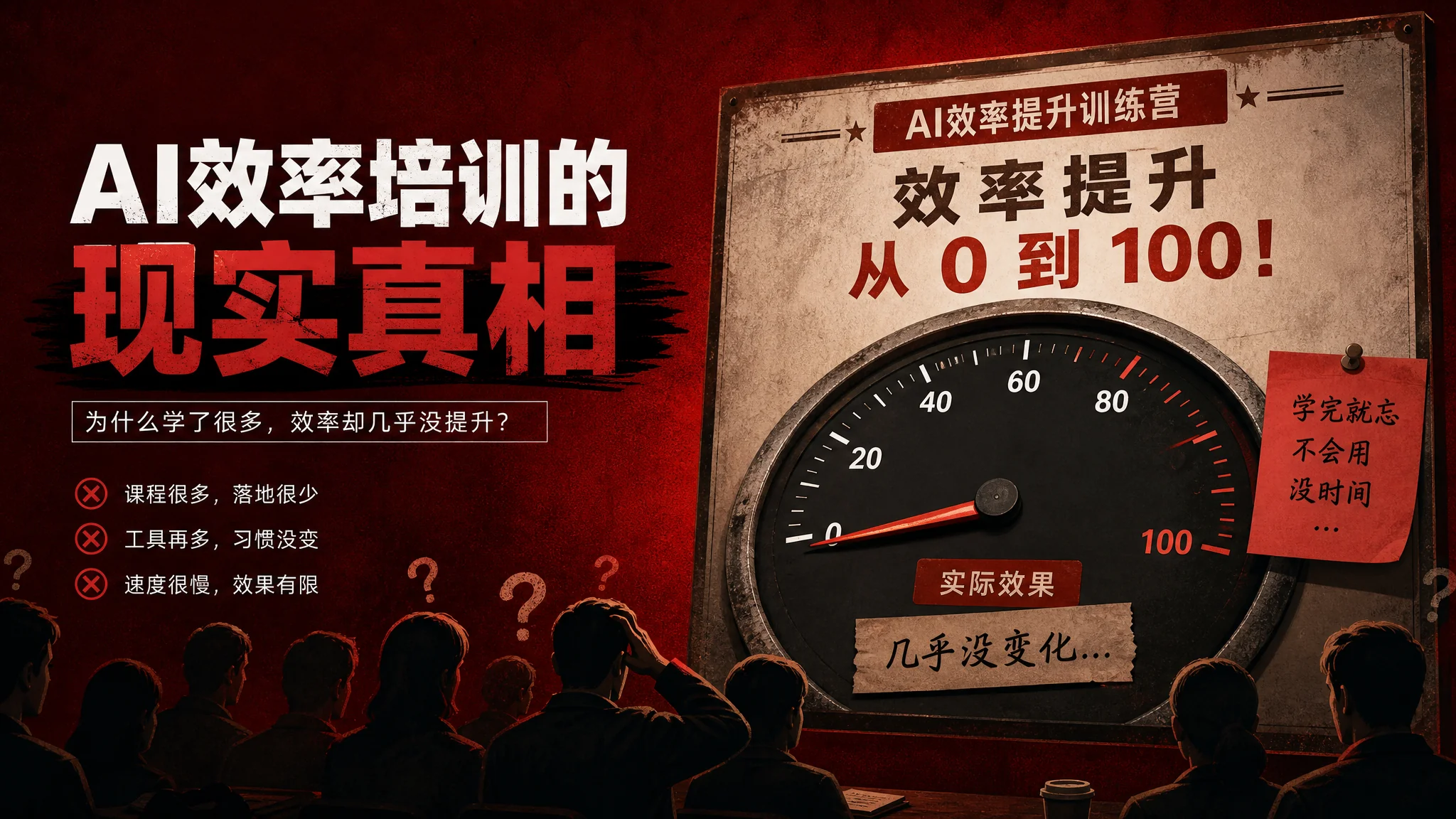 AI提效培训到底提了什么效？报完班三个月后我来交底