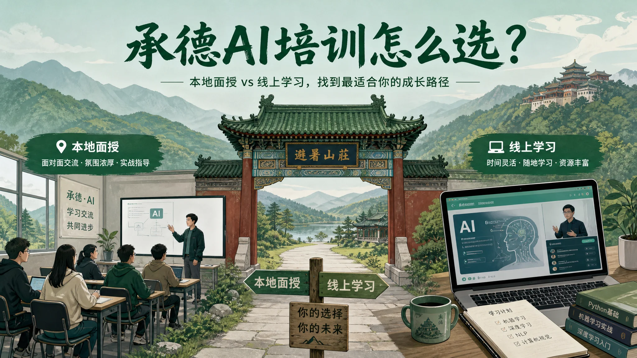 承德AI培训怎么选？离京两百公里的小城，我在本地班和网课之间算过一遍账