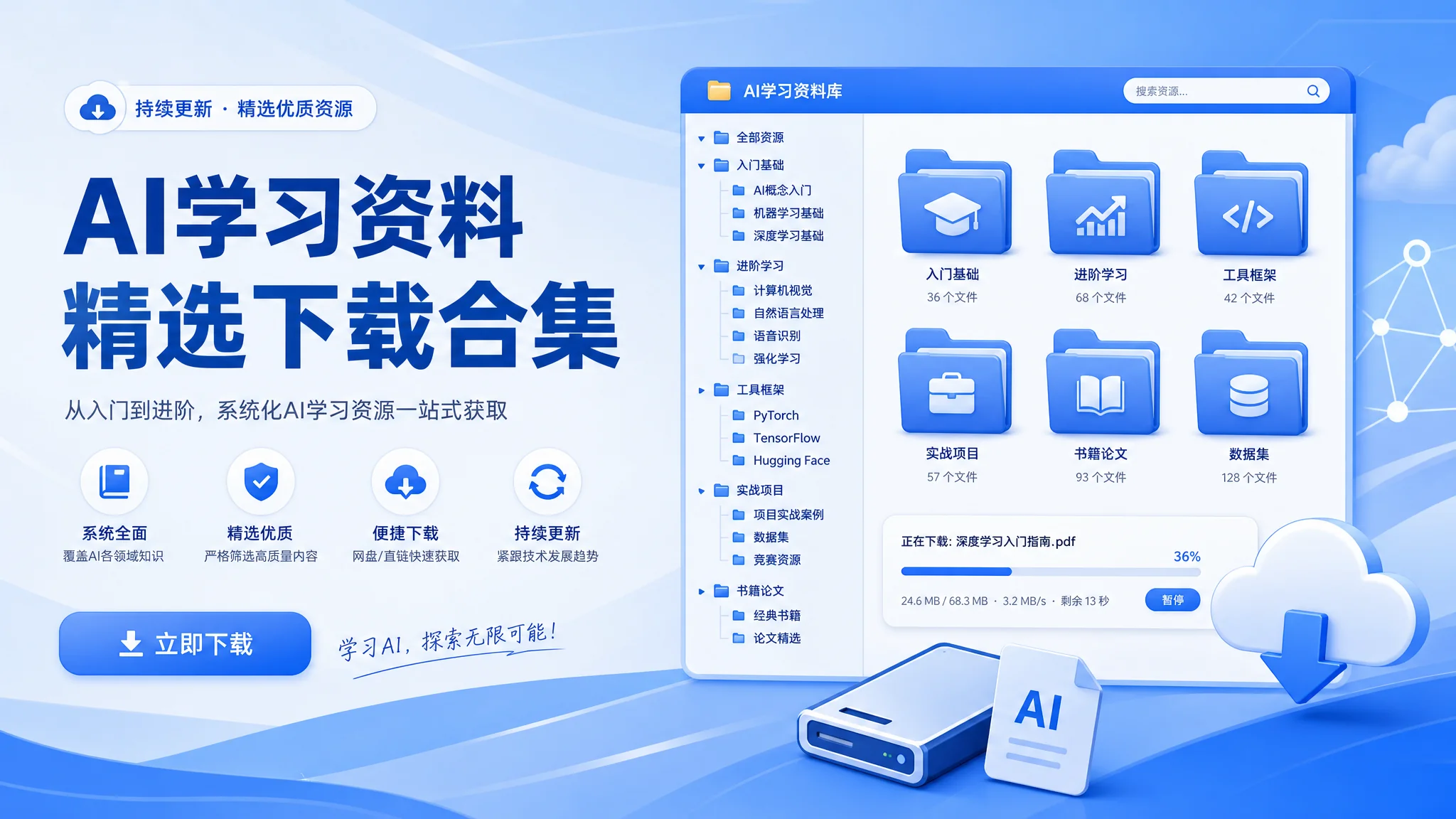 AI培训教育下载的资源哪里找？攒课两年的真心话