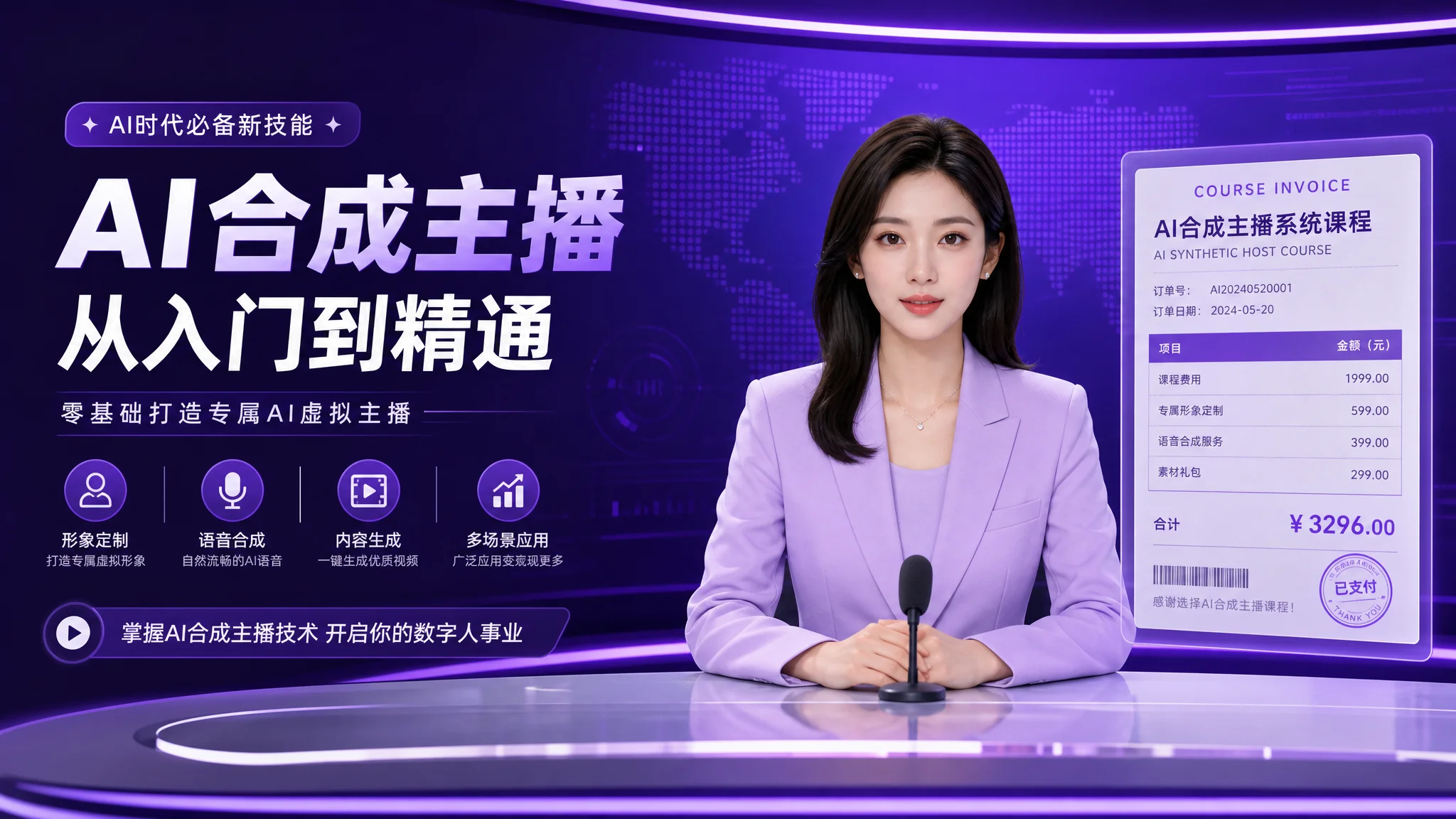 AI合成主播培训到底学什么？一个报过班的人给你拆费用和课表