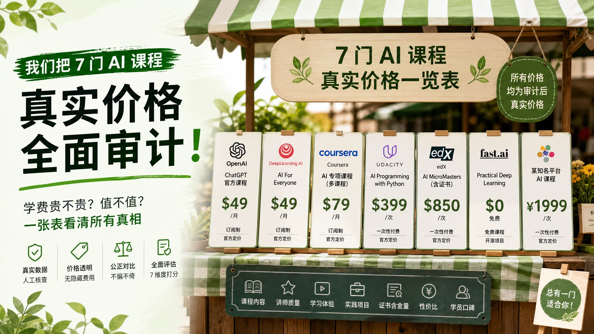 AI课程培训多少钱？试听七家后我列了张真实价目表
