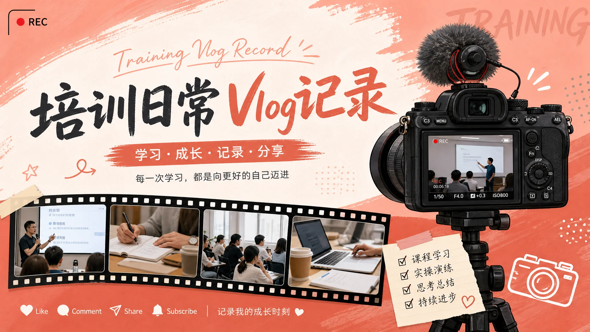 ai培训vlog怎么拍才有人看？边学AI边记录的涨粉实录