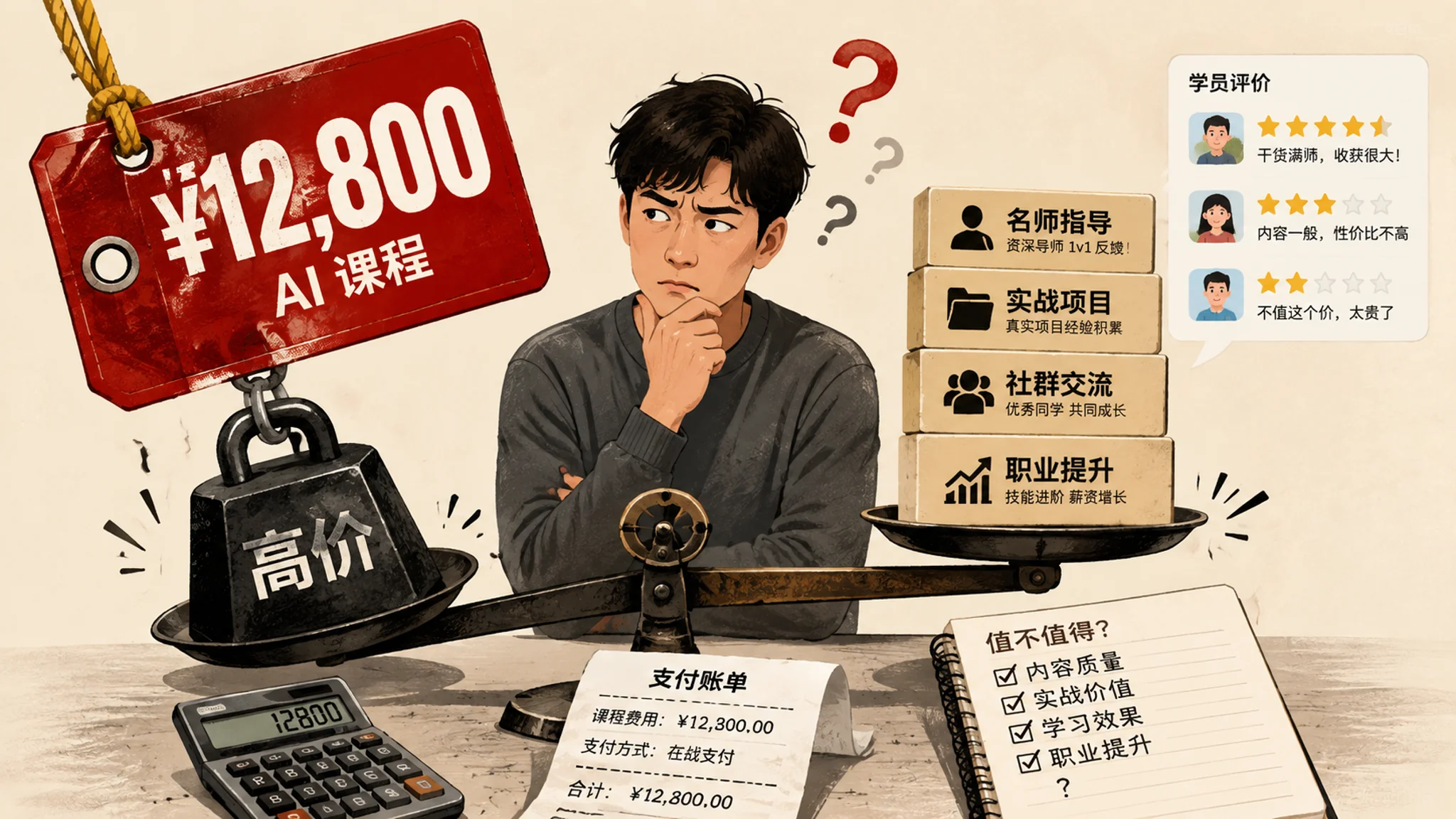 12800 ai培训贵不贵？万元档课程的价值分析