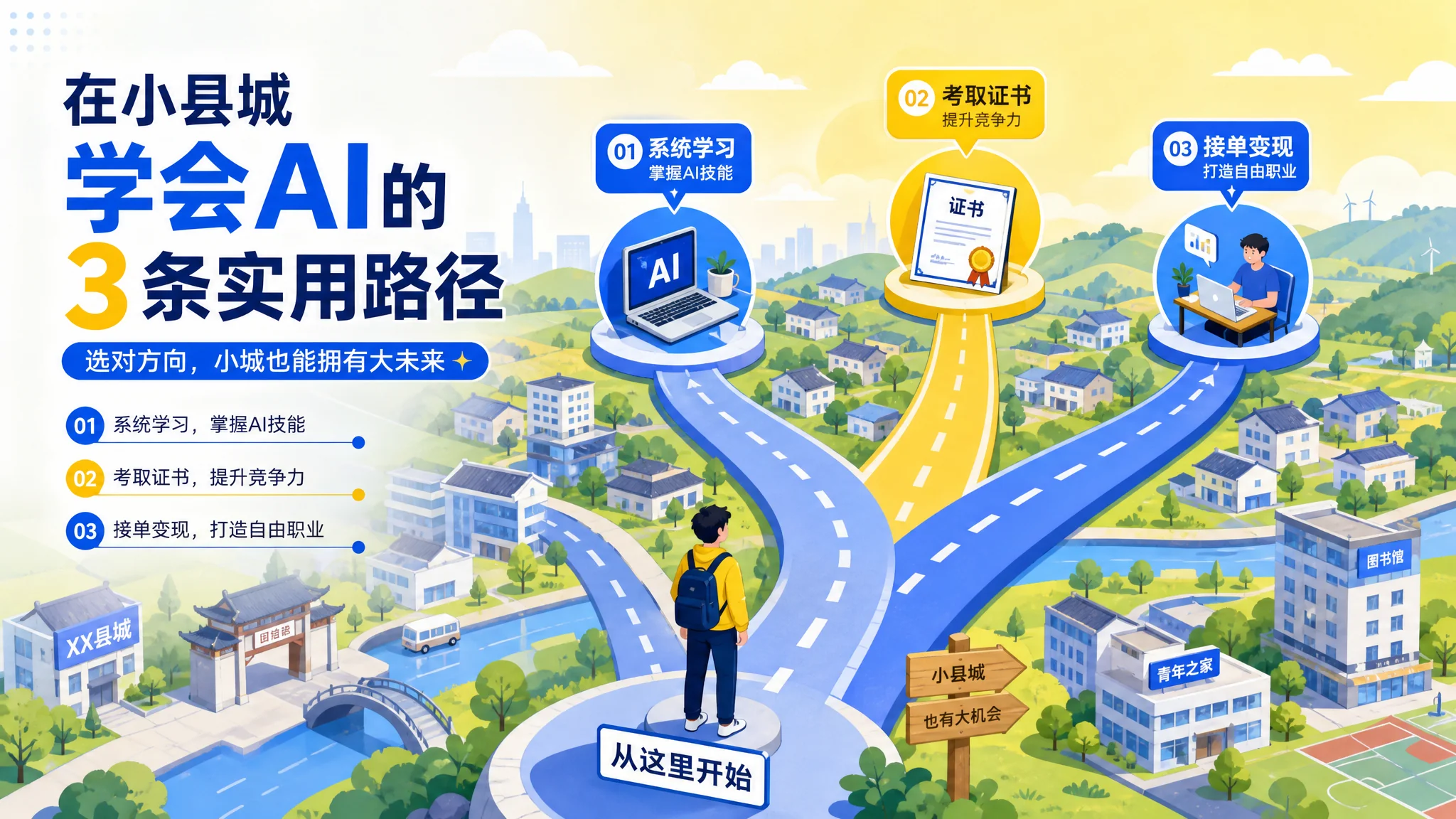 金安ai培训有什么选择？小城市学AI的三条可行路线