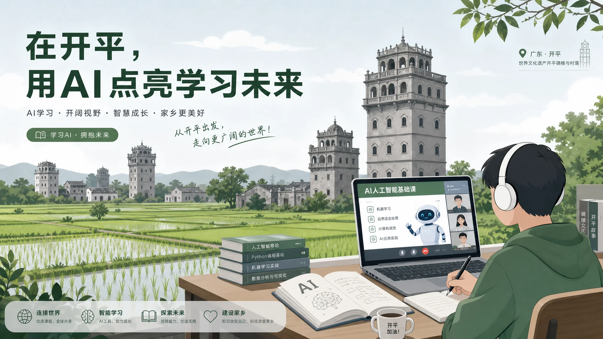 开平ai培训在哪里？侨乡小城学AI的选择