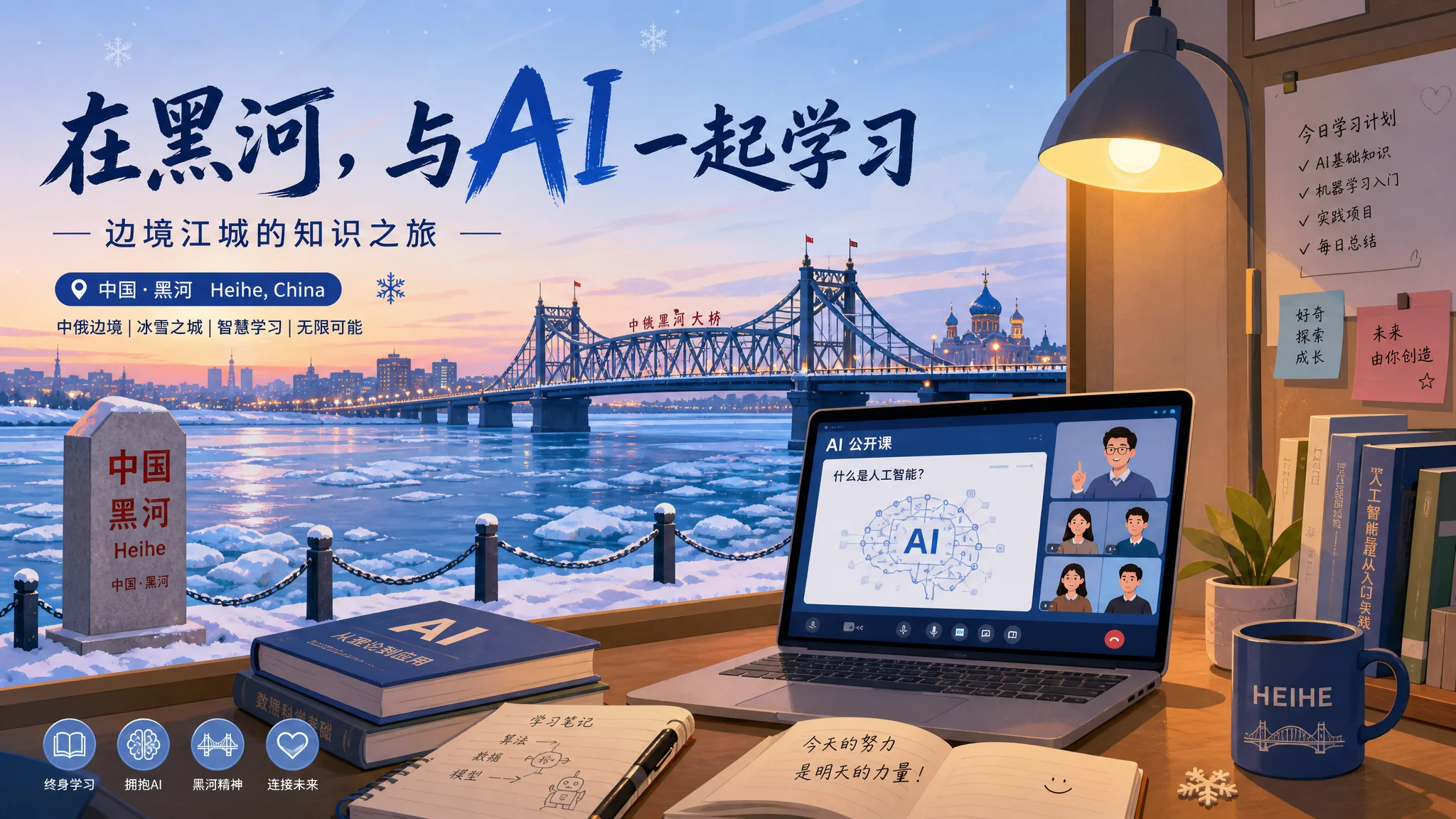 黑河AI培训在哪里？中俄边境小城学AI的路