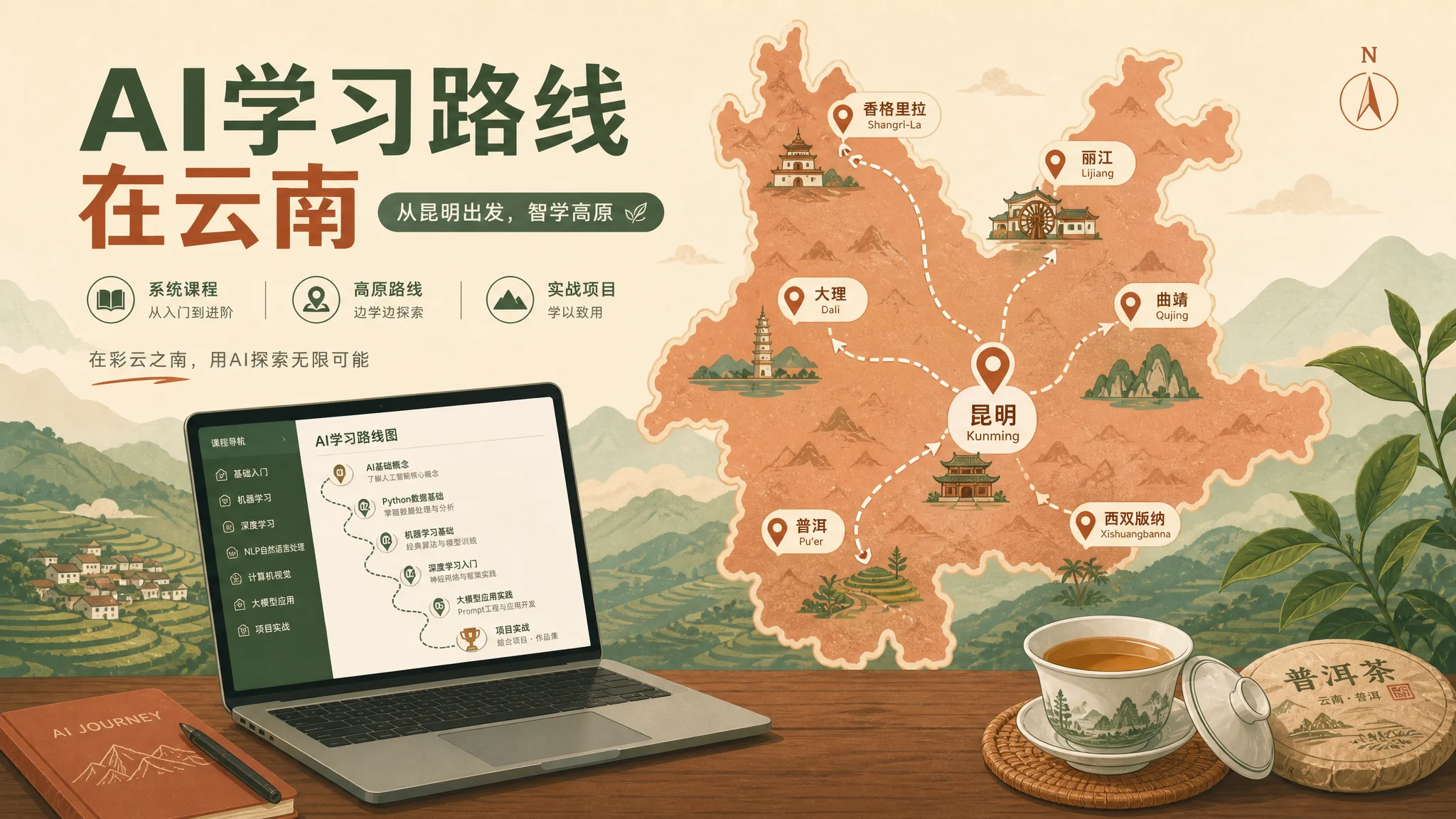 云南ai培训哪里找？云南学AI的本地与线上路线