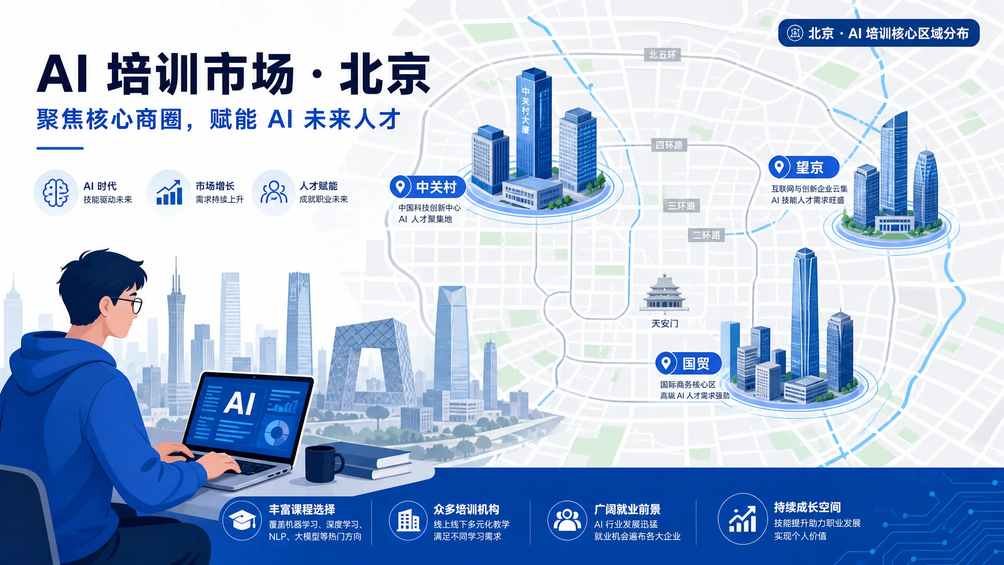 ai培训 北京哪里好？北京学AI的机构分布与行情