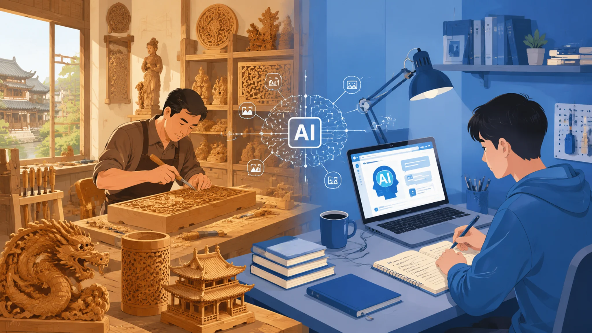 东阳ai培训在哪里？浙中木雕之城学AI的路
