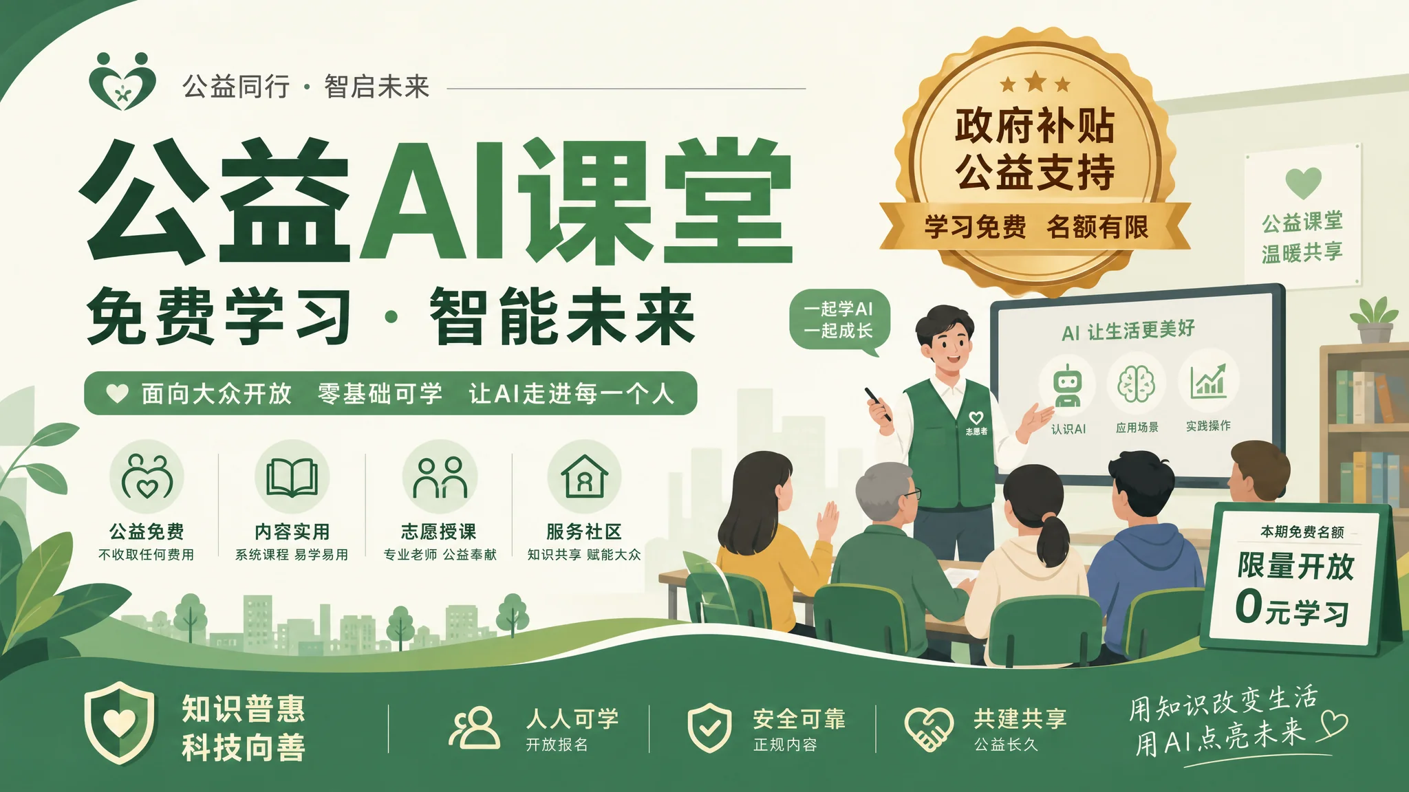义务ai培训有哪些？公益免费AI课盘点
