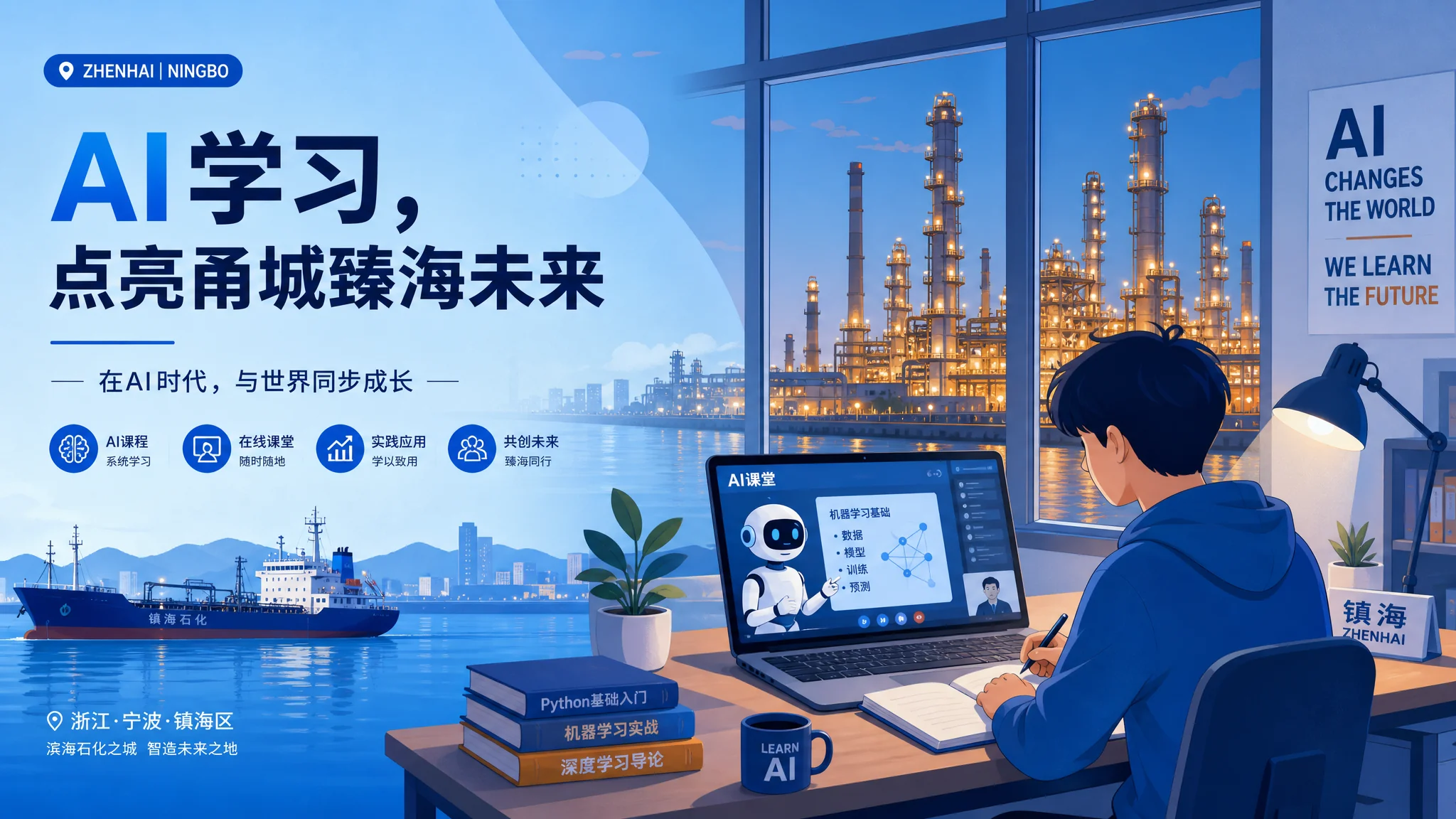镇海ai培训在哪里？宁波镇海学AI的选择