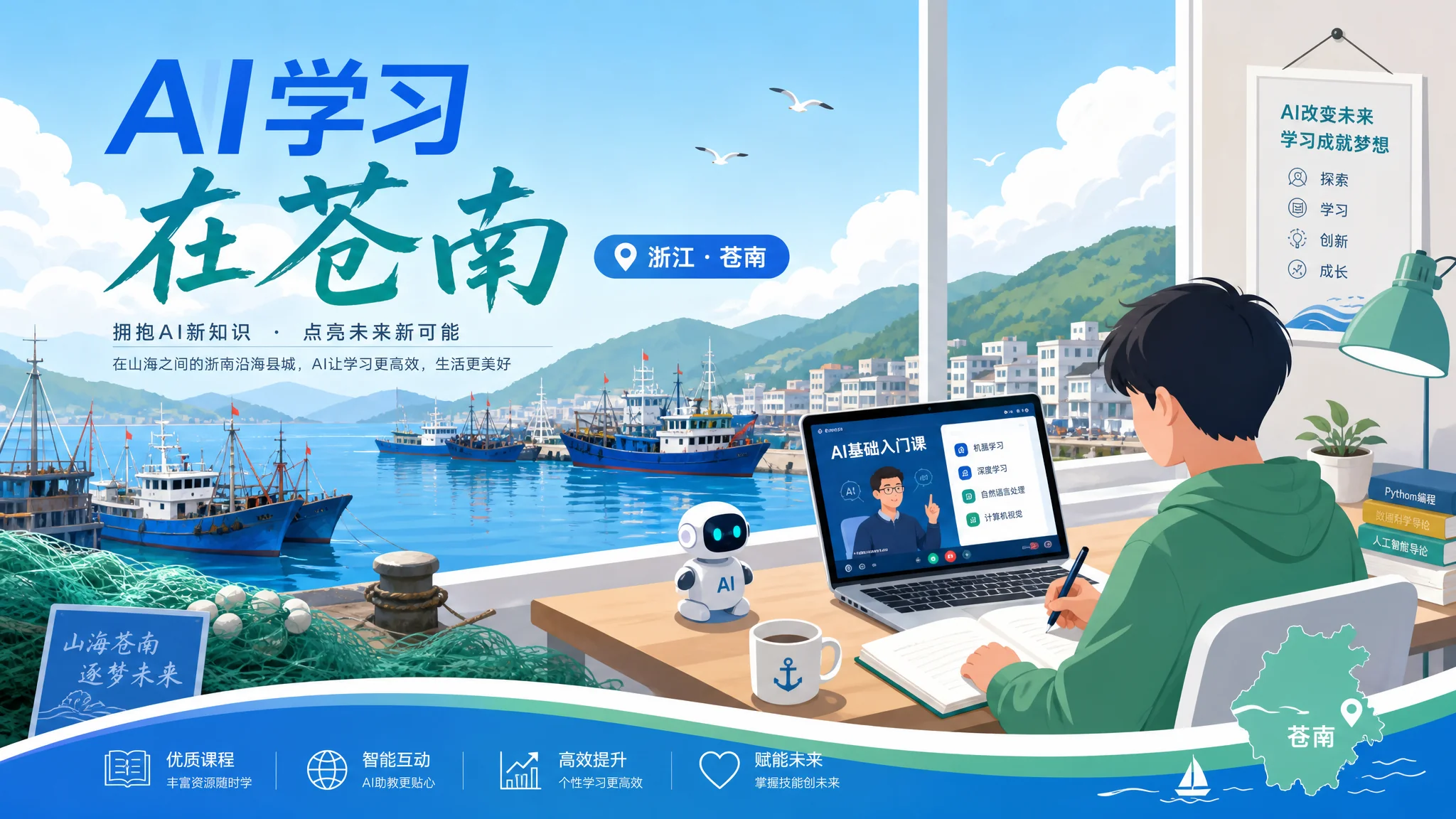 苍南培训ai去哪学？浙南小县学AI的选择