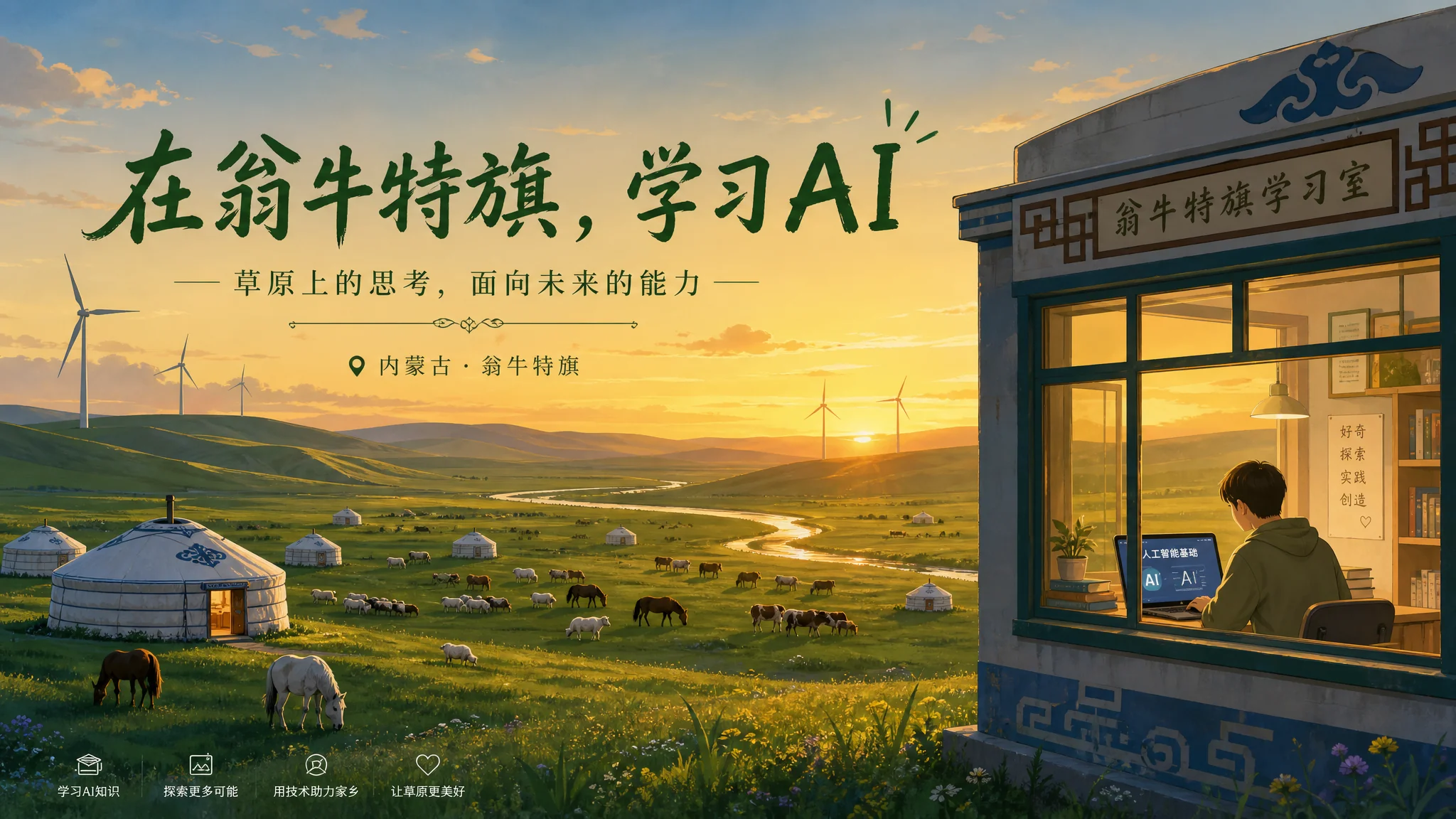 翁牛特旗Ai培训在哪里？草原旗县学AI的选择